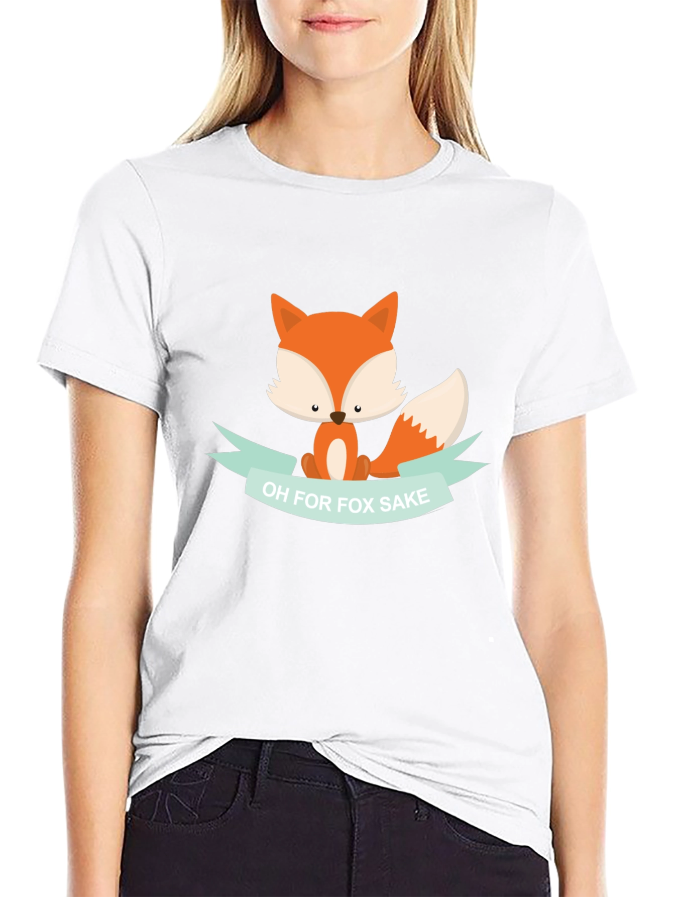 Black Funny Fox T-Shirt - Oh for Fox Sake! view 9