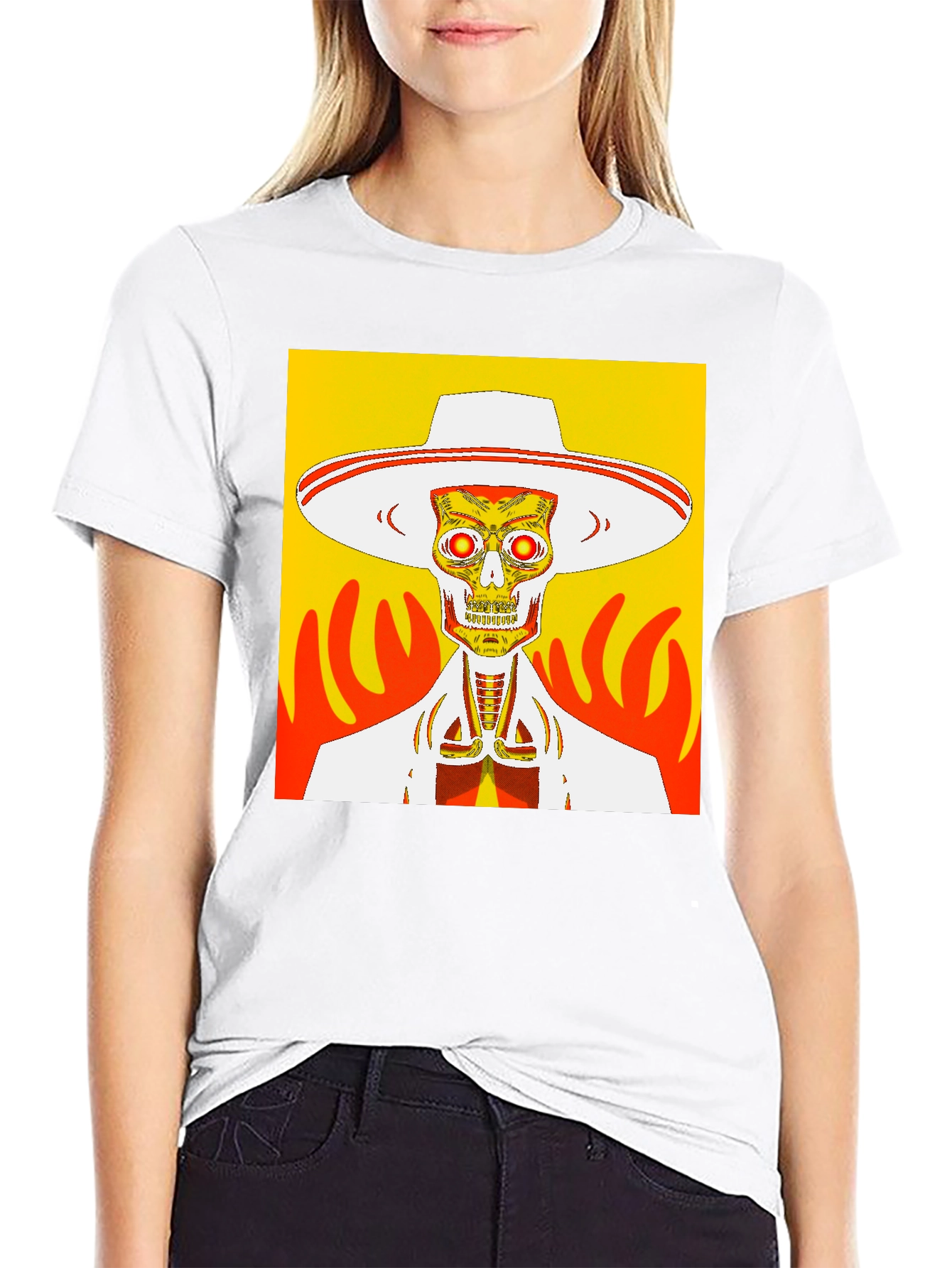 Black Skeleton Mariachi T-Shirt - Day of the Dead Style Tee view 9