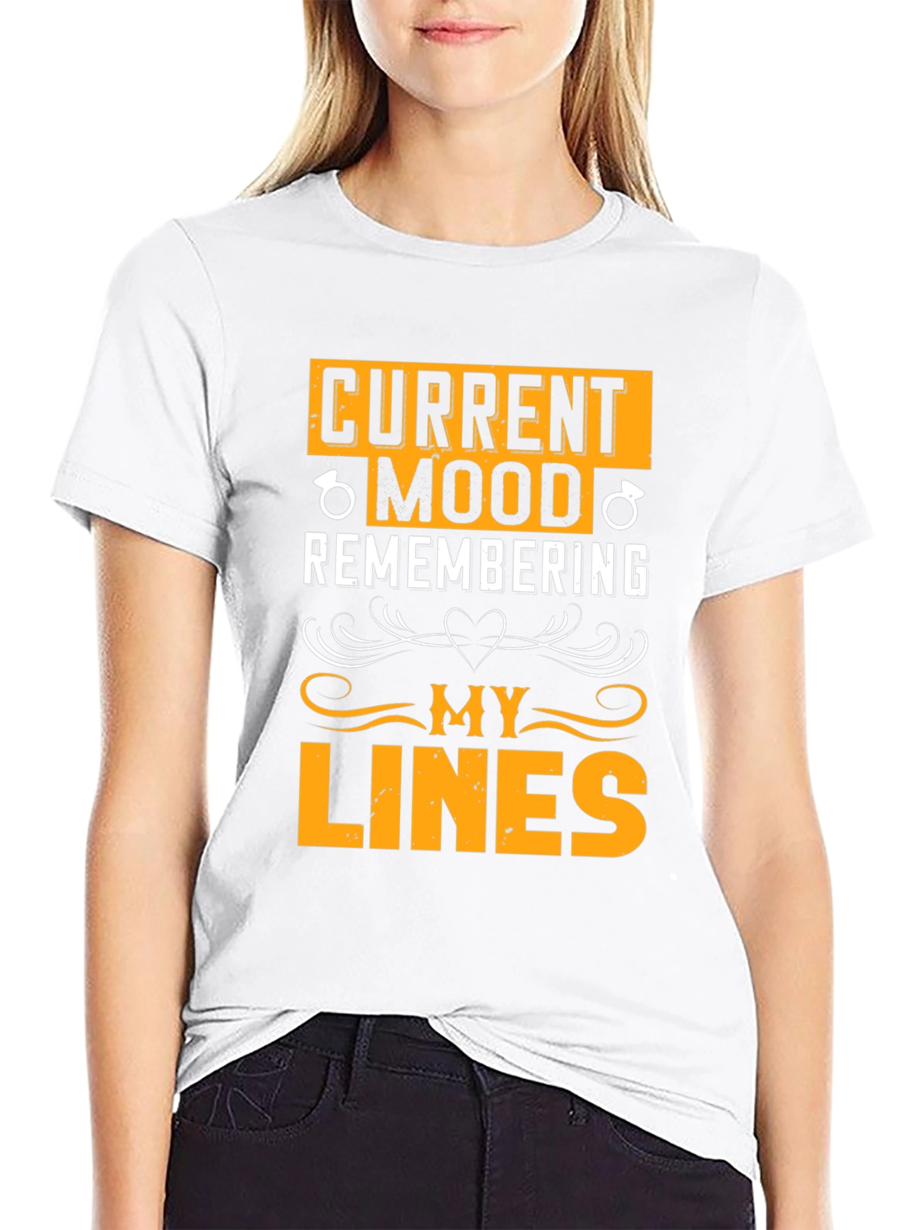 Black Current Mood Remembering My Lines Black Graphic Tee view 9