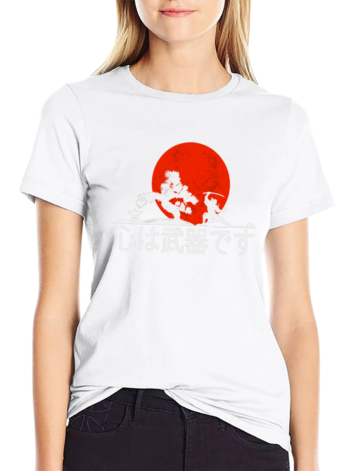 Black Samurai Warrior Graphic Tee - Japanese Art T-Shirt view 9