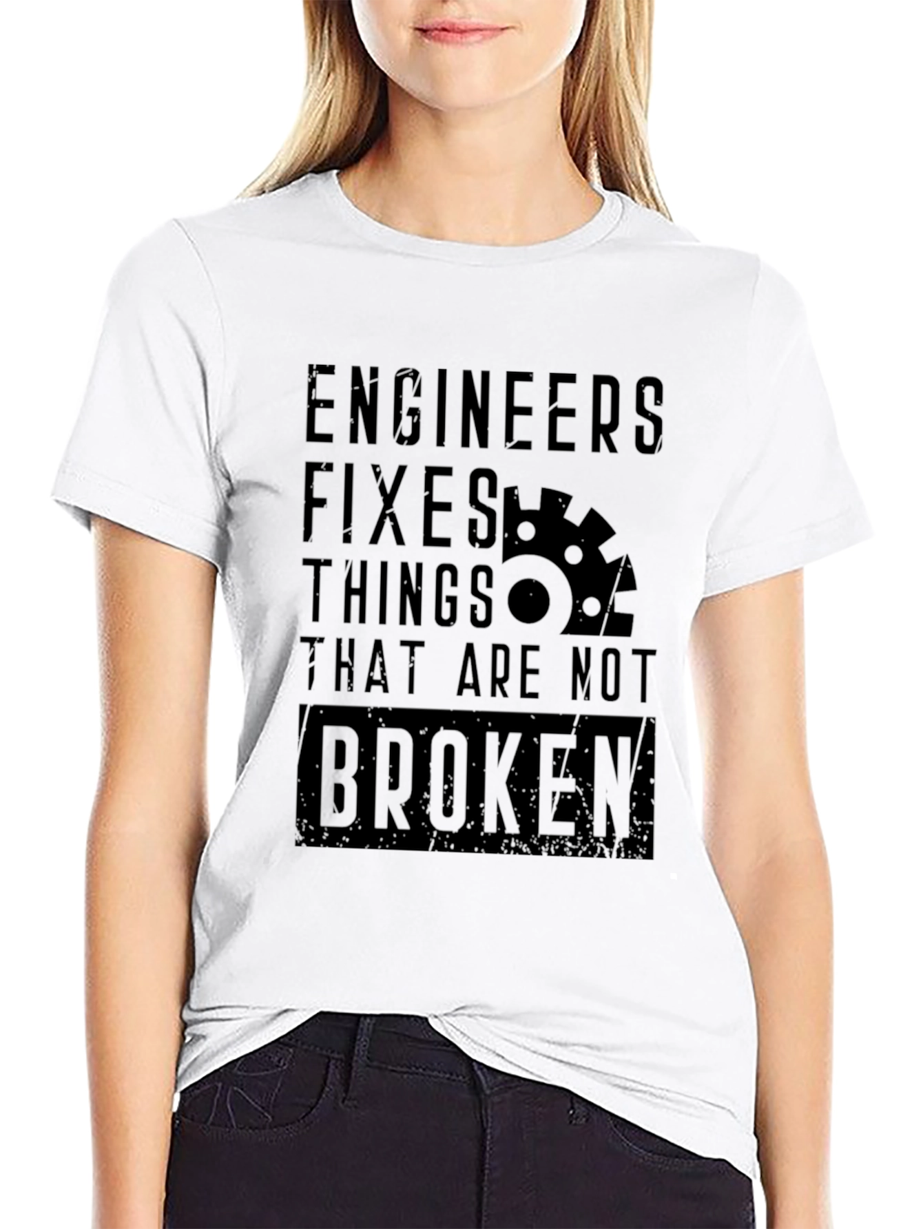 Black Engineer Fixes T-Shirt - Funny Engineering Humor view 9