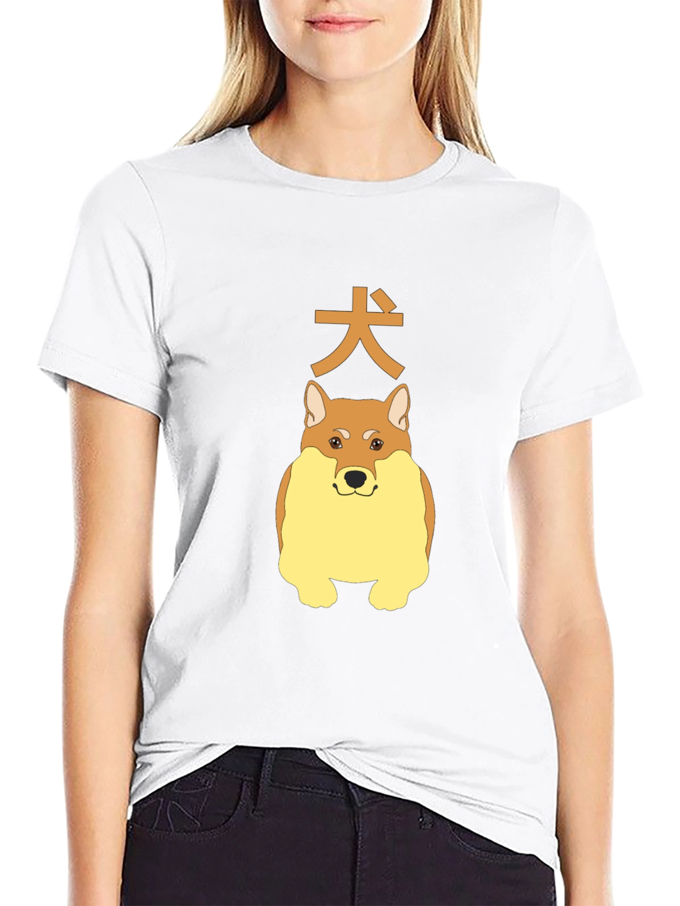 Black Dog Kanji Graphic Tee - Soft Cotton Blend, Classic Fit view 9