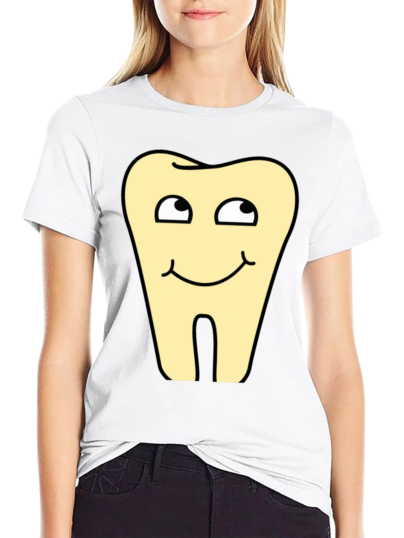 Black Funny Tooth Graphic Tee - Dentist Humor Shirt view 9