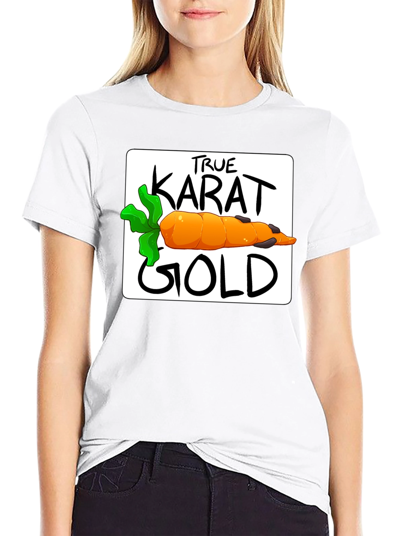 Black True Karat Gold Carrot Graphic Tee view 9