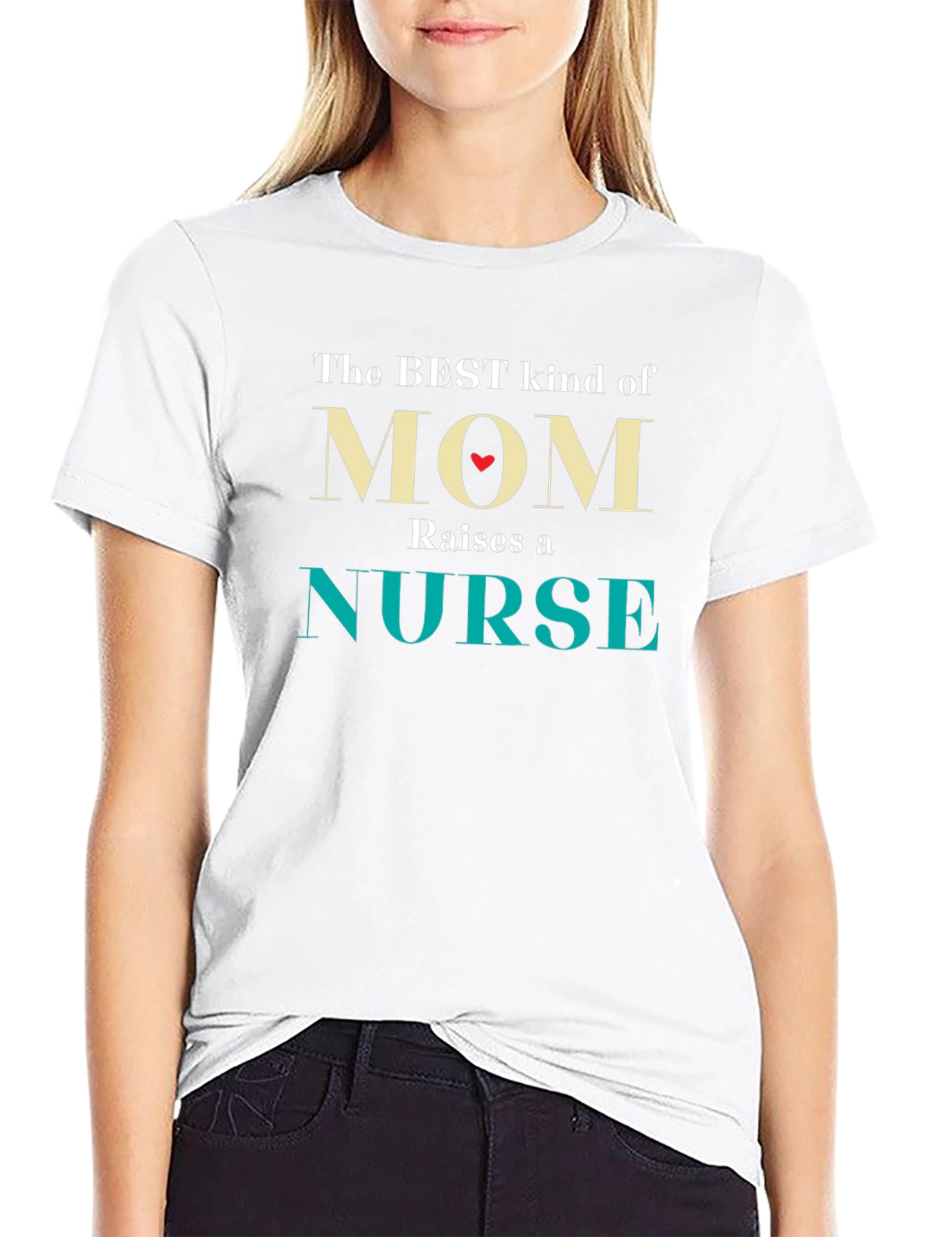 Black Best Mom Raises a Nurse T-Shirt view 9