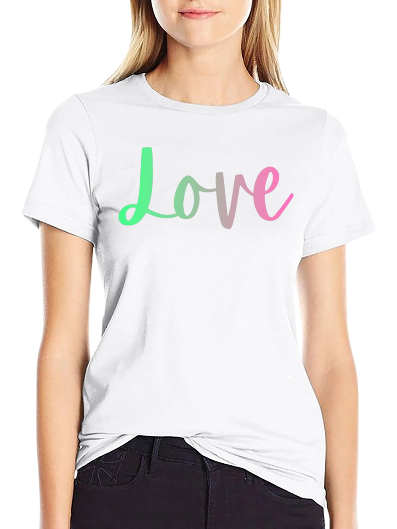 Black Love Graphic Black T-Shirt view 9