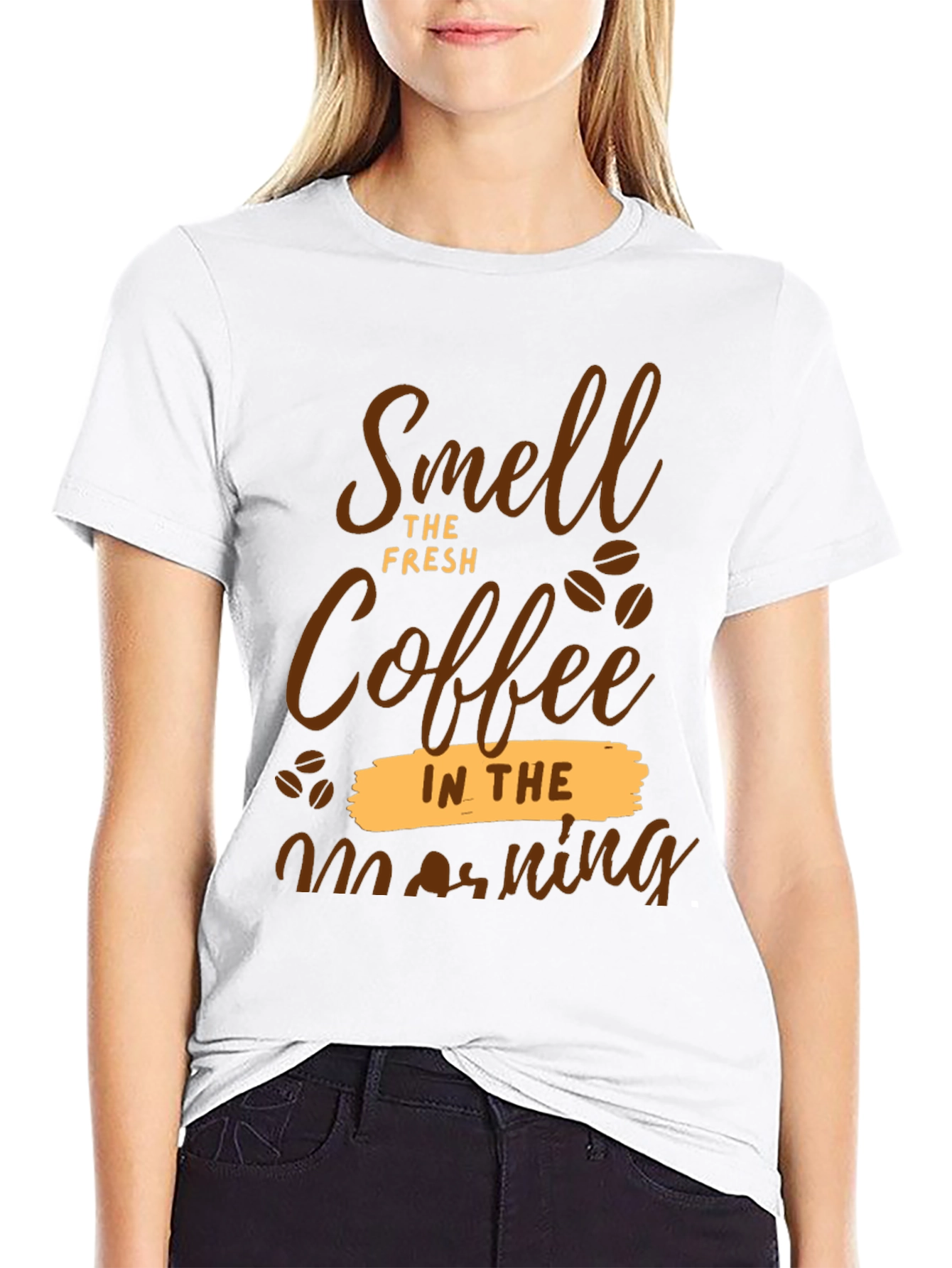 Black Smell The Fresh Coffee T-Shirt view 9