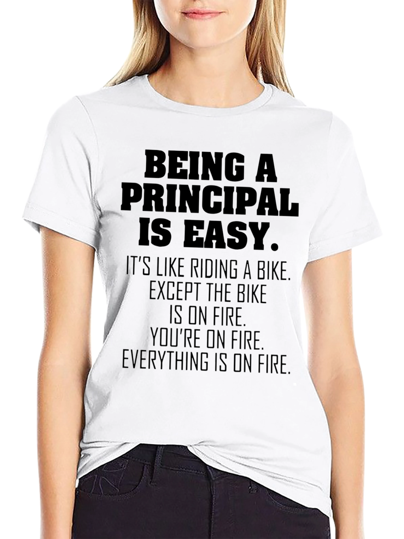 Black Being a Principal Is Easy T-Shirt view 9