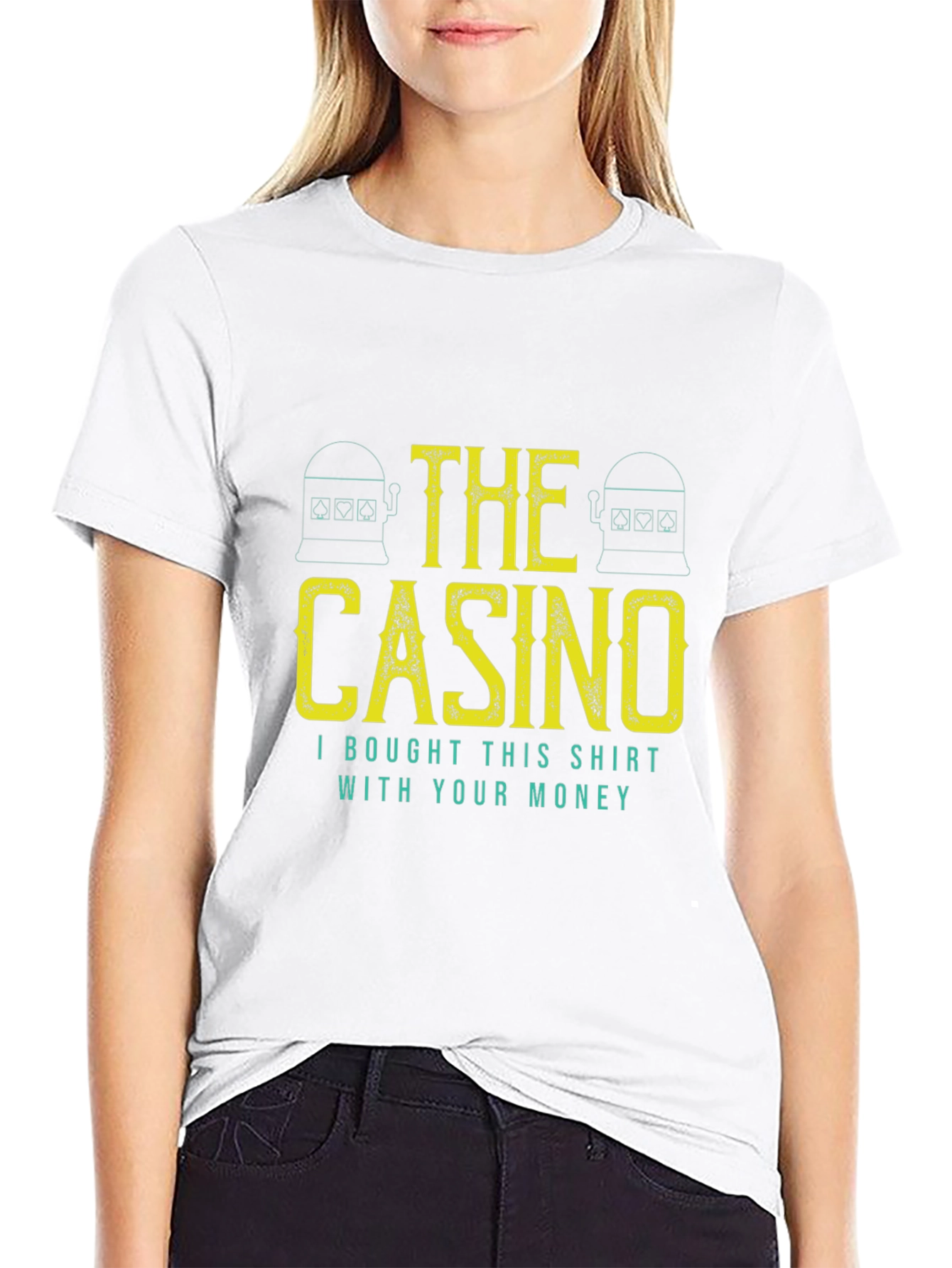 Black The Casino Graphic Tee - Funny Gambling Shirt view 9