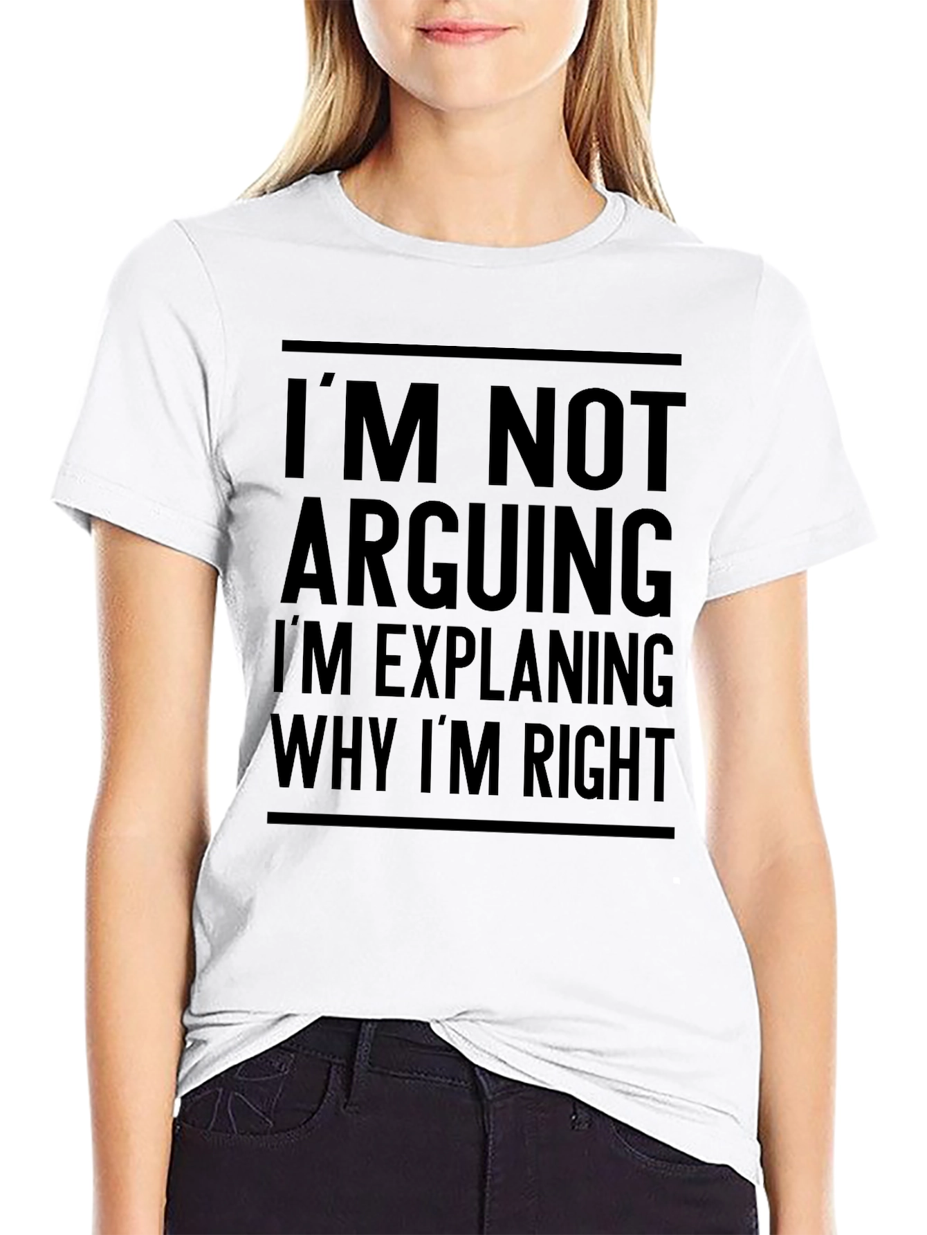 Black Funny I'm Not Arguing Graphic T-Shirt view 9