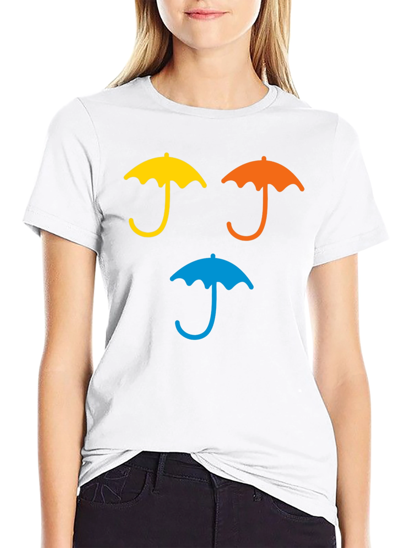 Black Umbrella Graphic T-Shirt - Casual Wear view 9