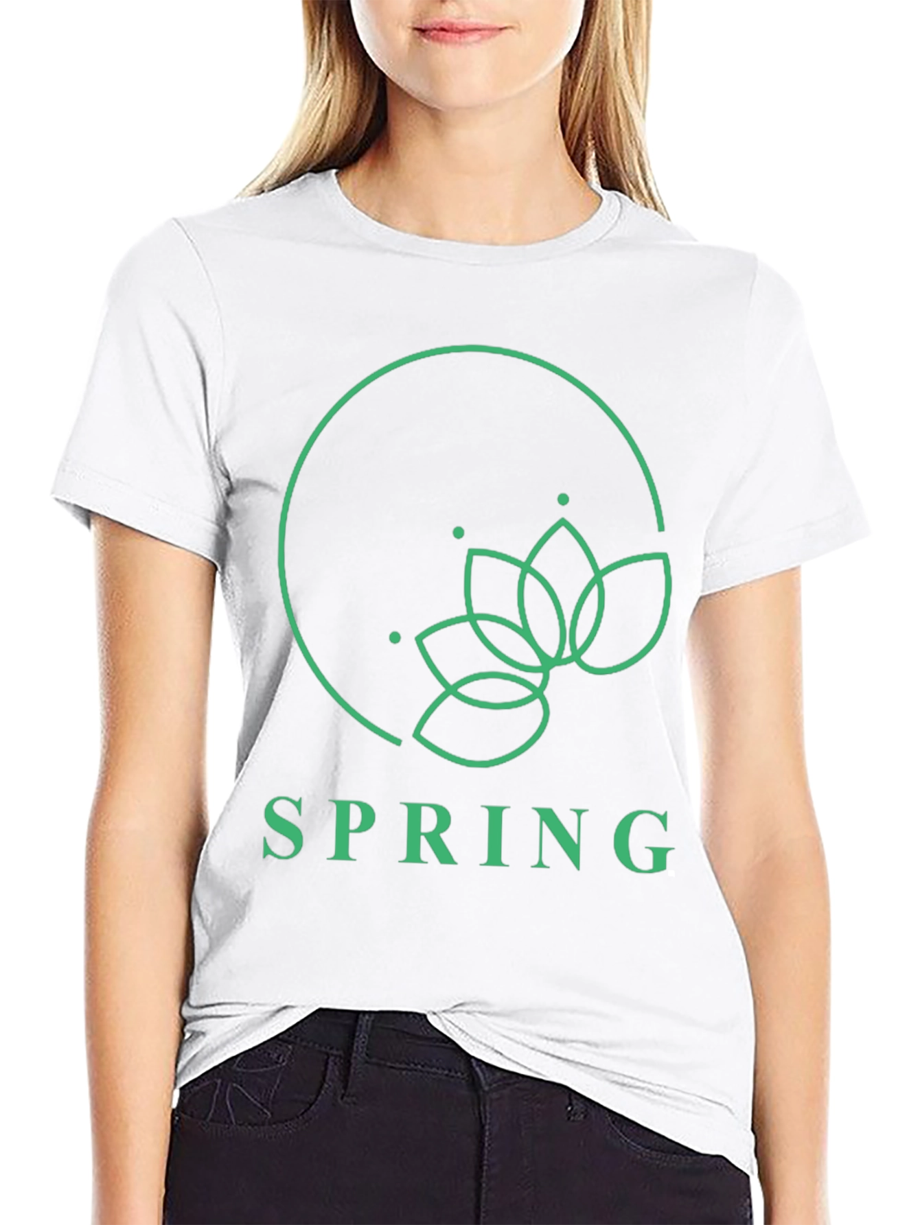 Black Spring Bloom T-Shirt - Floral Design, Soft Cotton view 9