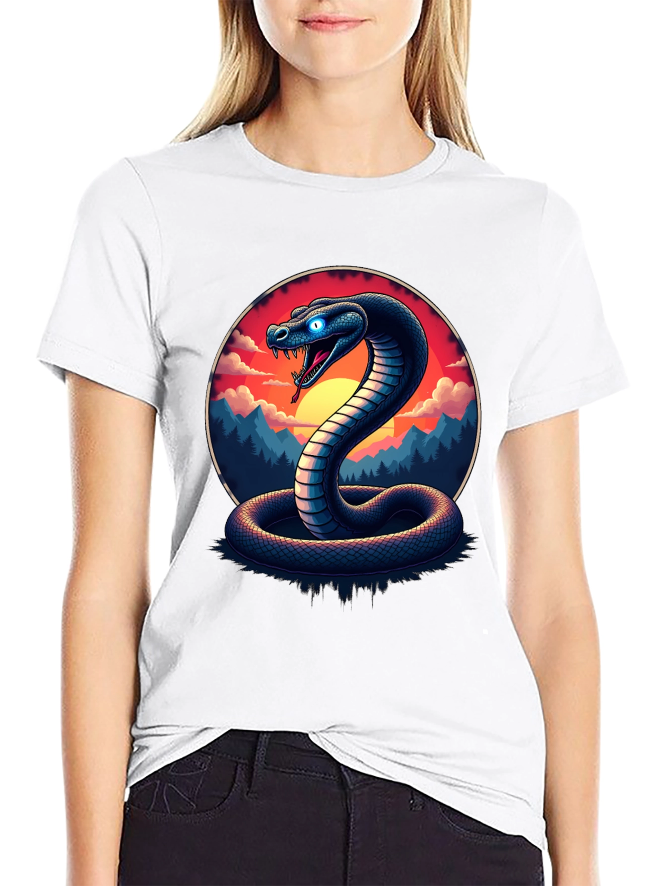 Black Cobra T-Shirt - Snake Graphic Tee view 9