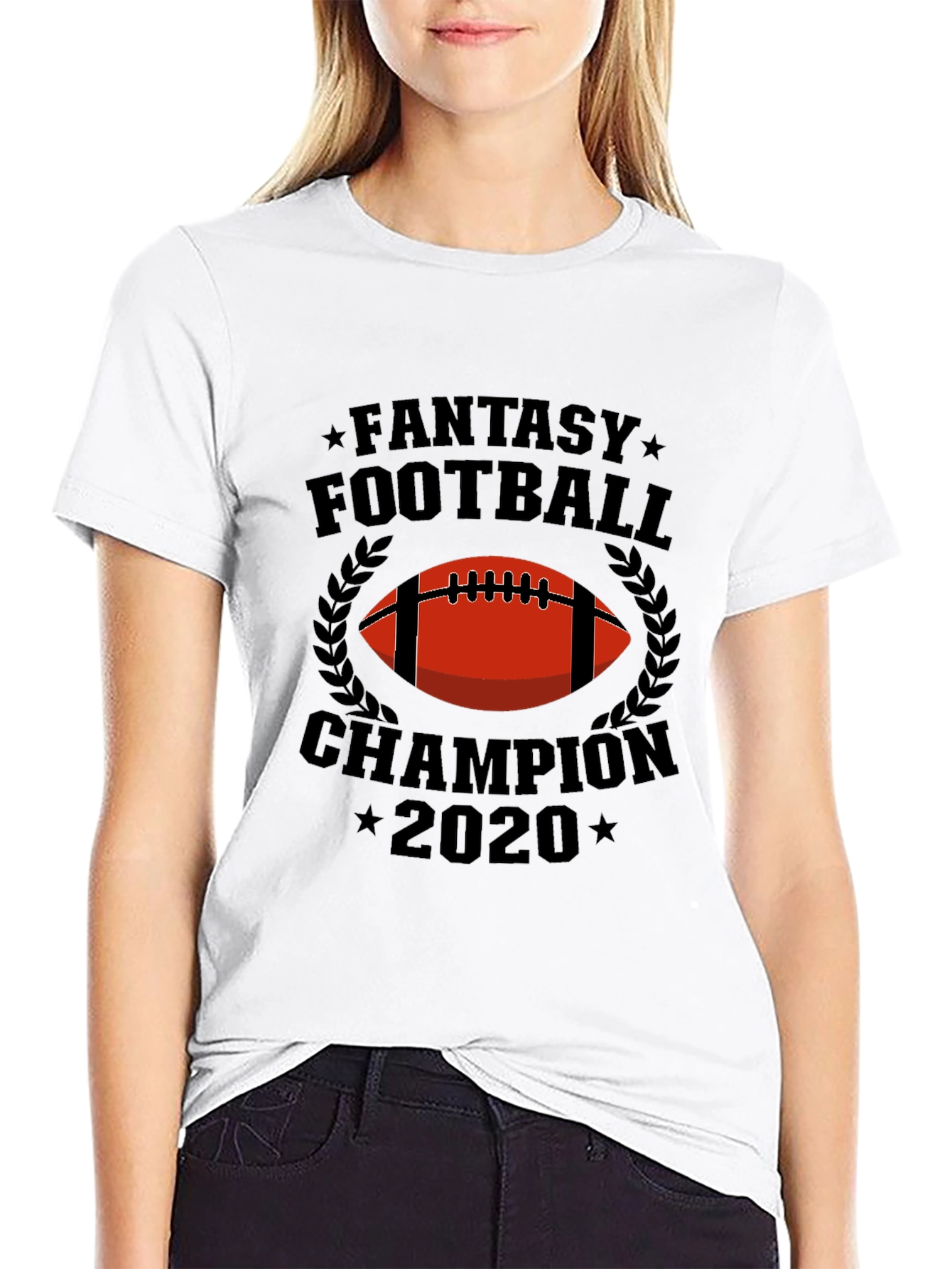 Black Fantasy Football Champion 2020 Graphic Tee view 9