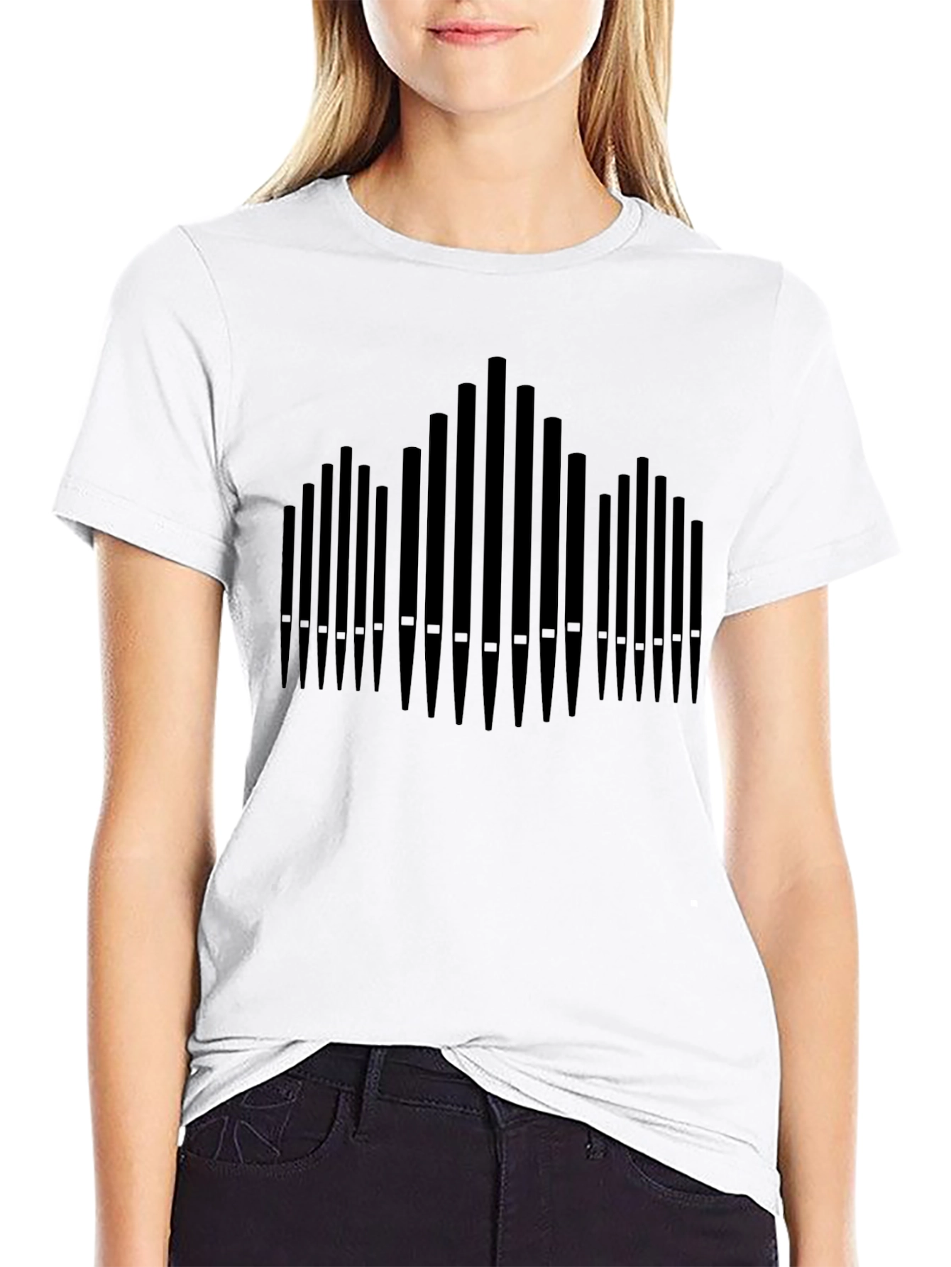 Black Organ Pipe Graphic Tee - Classic Black T-Shirt view 9