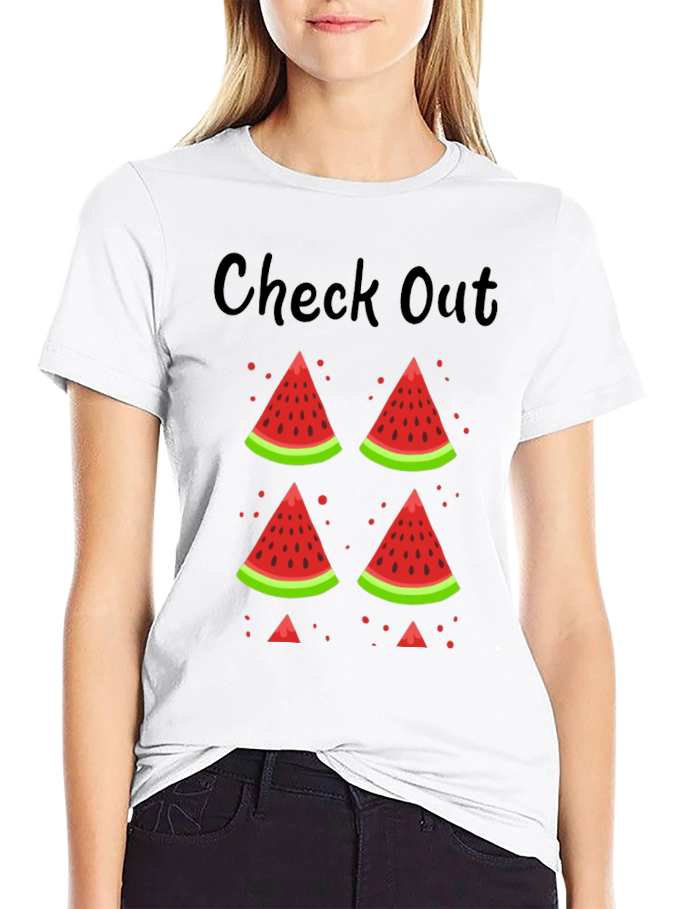 Black Watermelon Graphic Tee - Check Out This Summer Shirt view 9