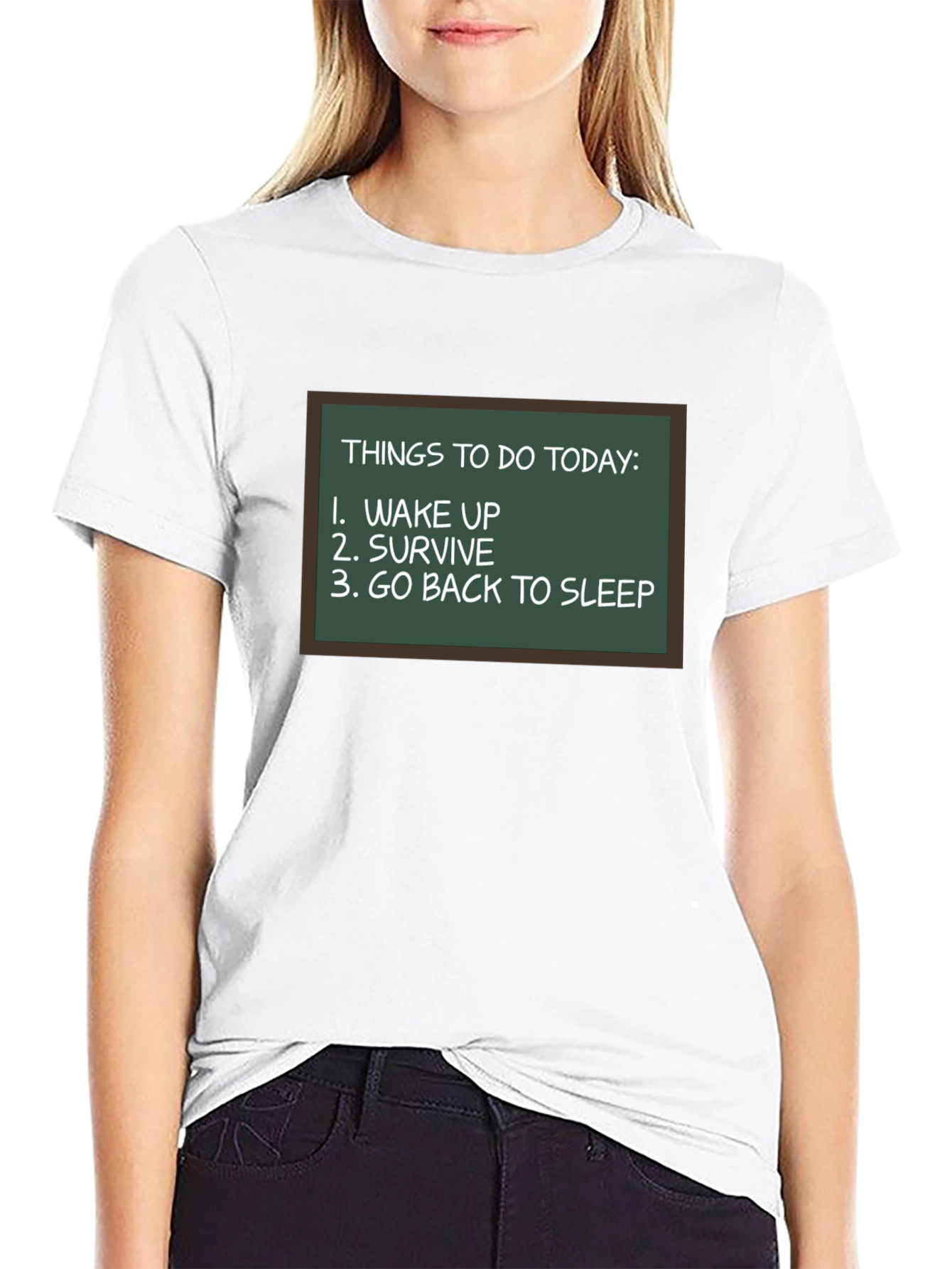 Black Funny To-Do List Graphic Tee view 9
