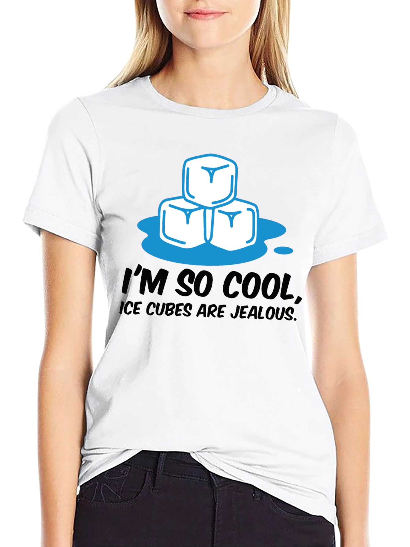 Black I'm So Cool Ice Cubes Graphic Tee view 9