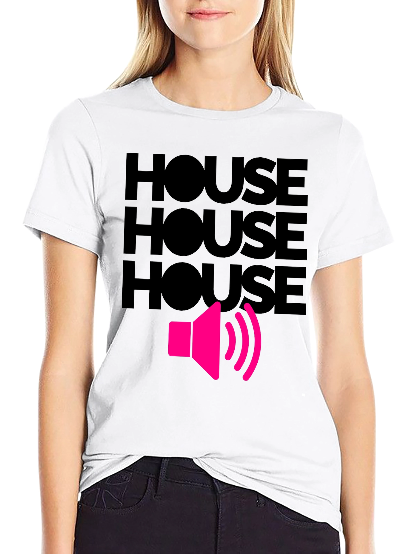 Black House Music T-Shirt - Loud Speaker Design view 9