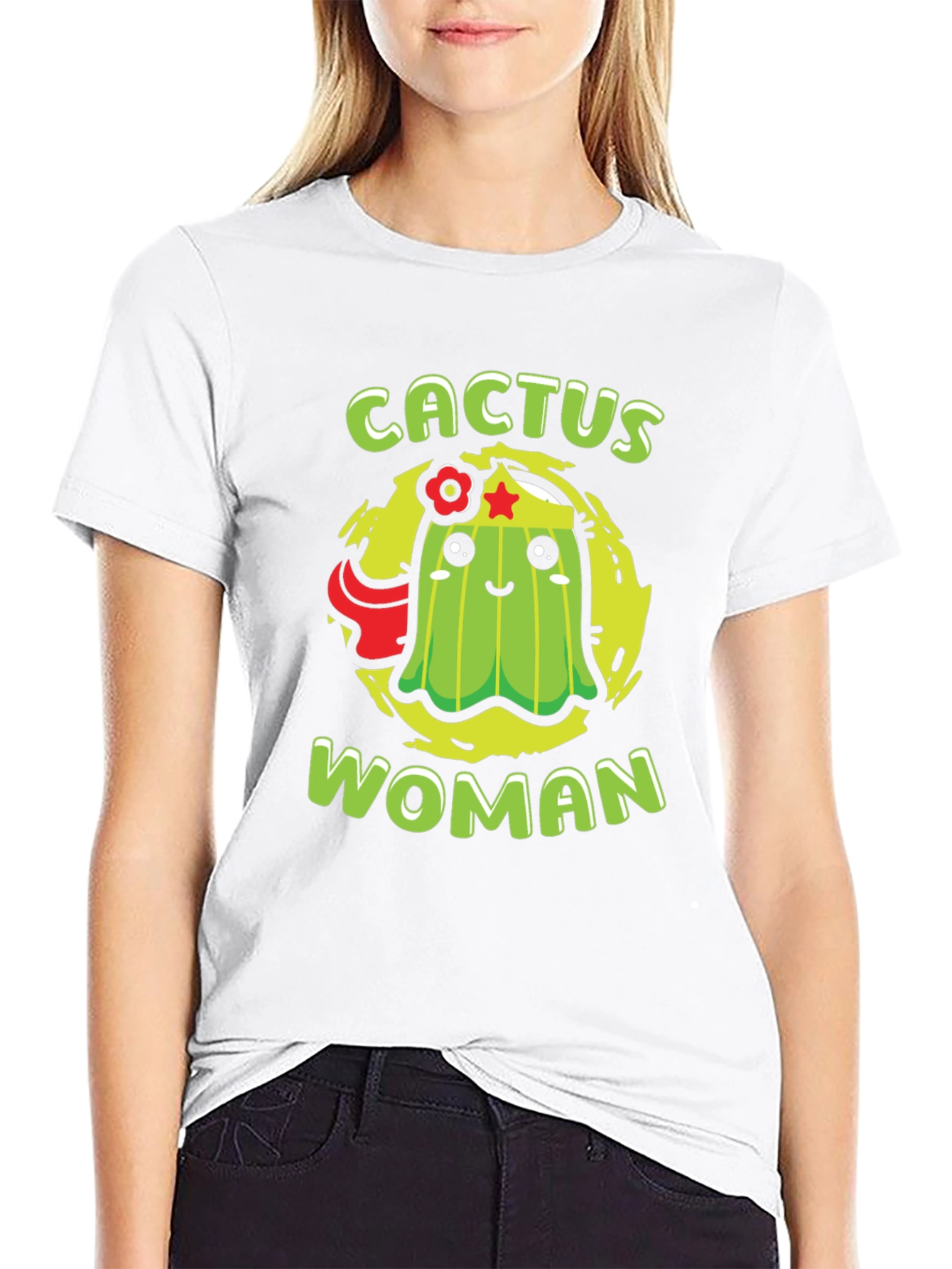 Cactus Woman Black T-Shirt - 9