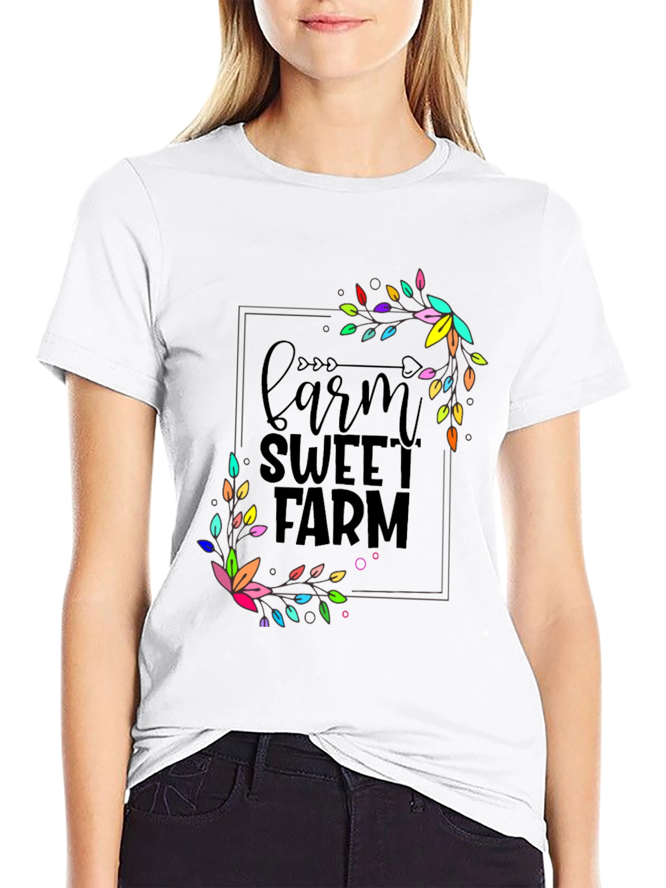 Black Farm Sweet Farm Graphic T-Shirt - Black view 9