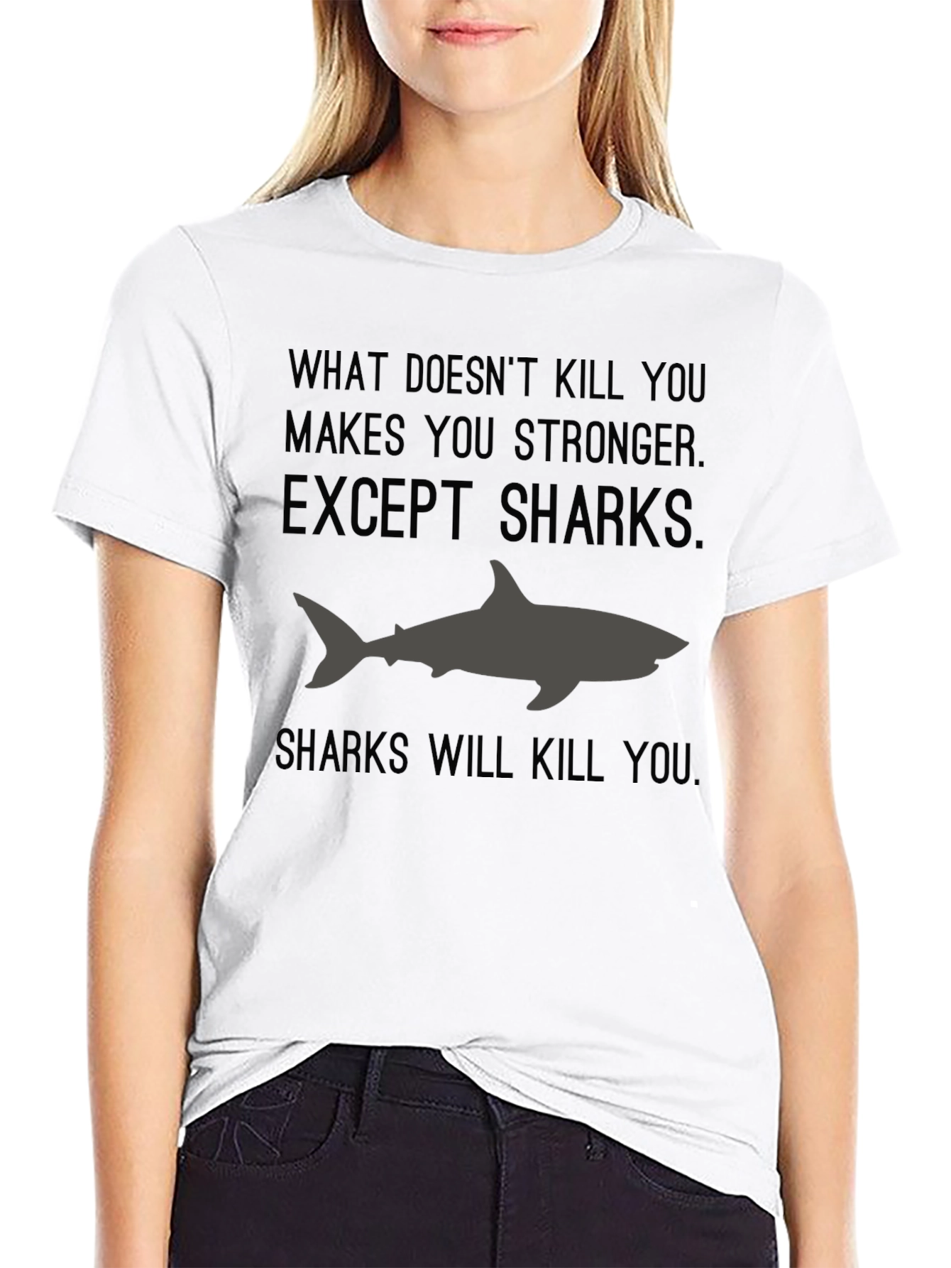 Black Shark Graphic Tee - What Doesn't Kill You Makes You Stronger view 9