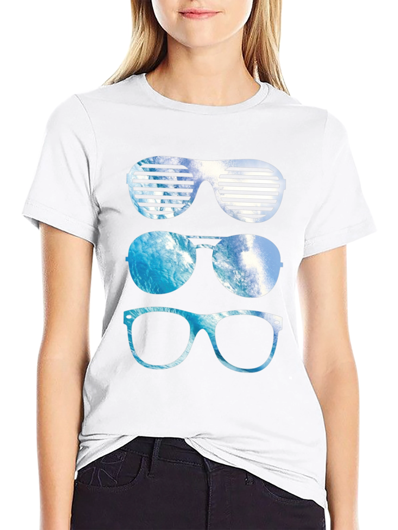 Black Cool Shades Graphic Tee view 9