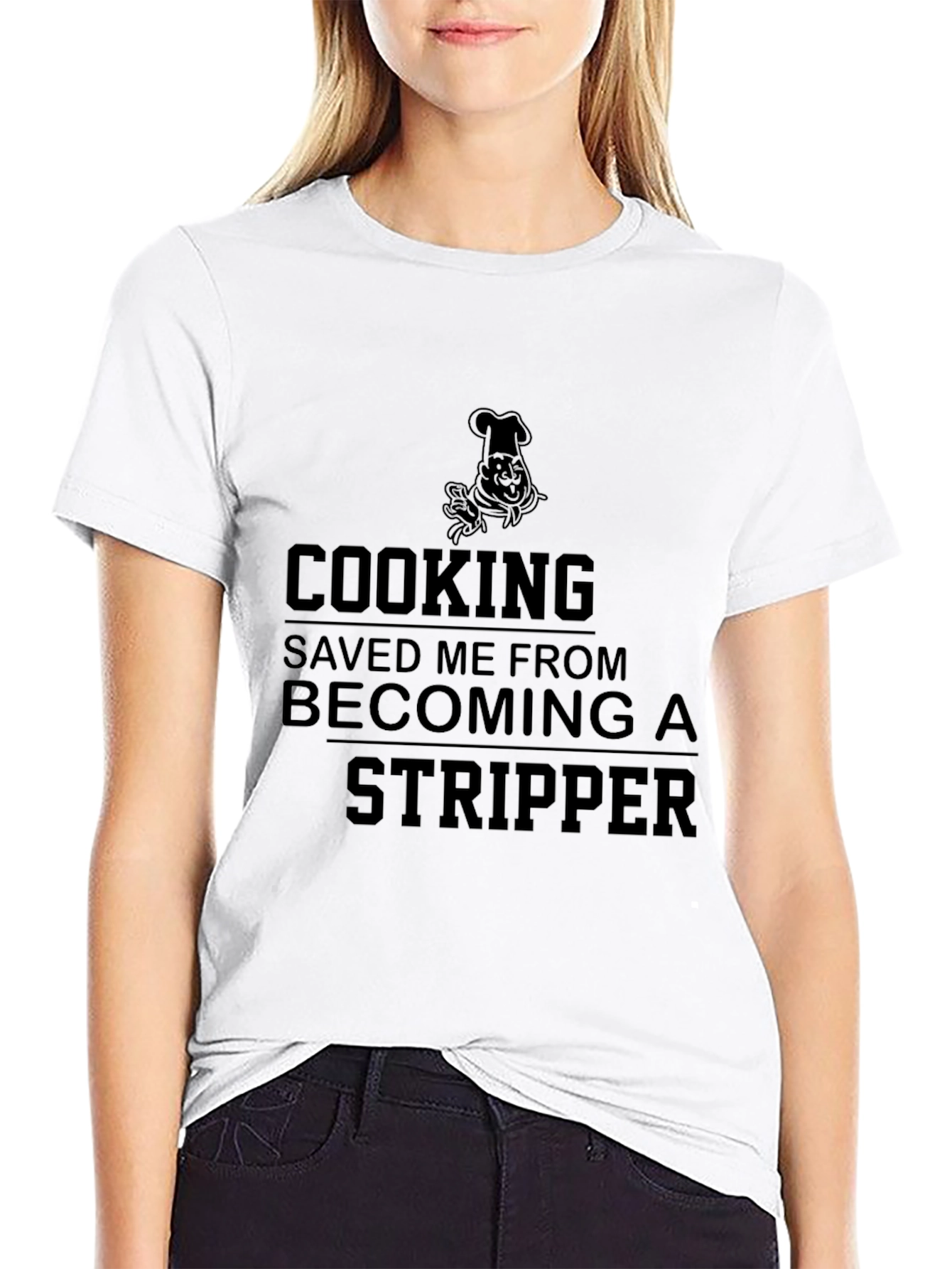 Black Cooking Saved Me T-Shirt, Funny Chef Gift view 9