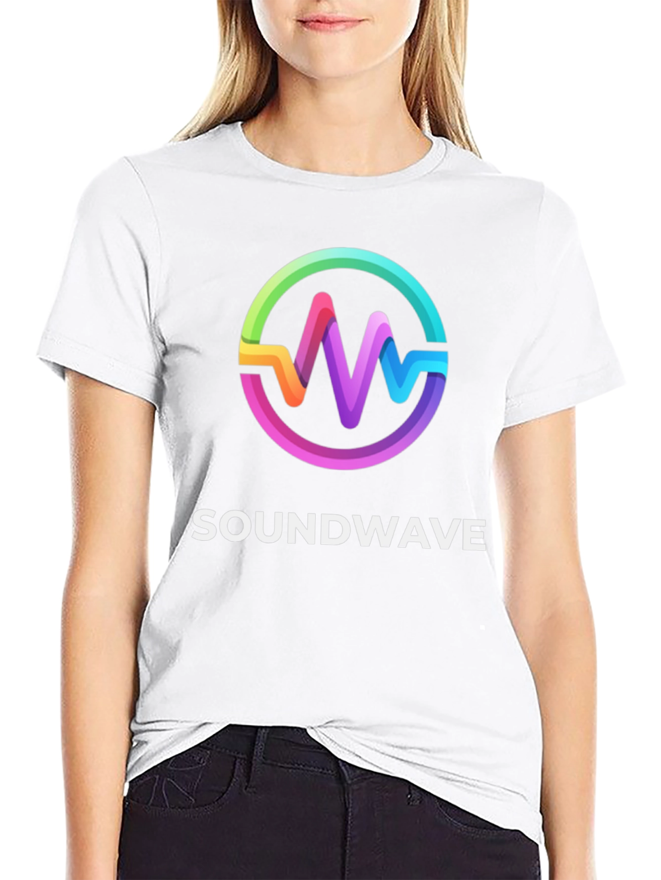 Black Soundwave Black Graphic Tee view 9