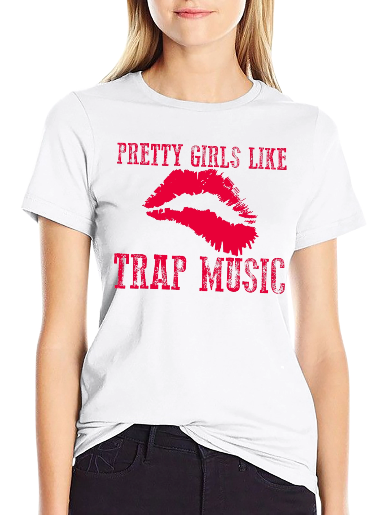 Black Pretty Girls Like Trap Music Graphic Tee view 9