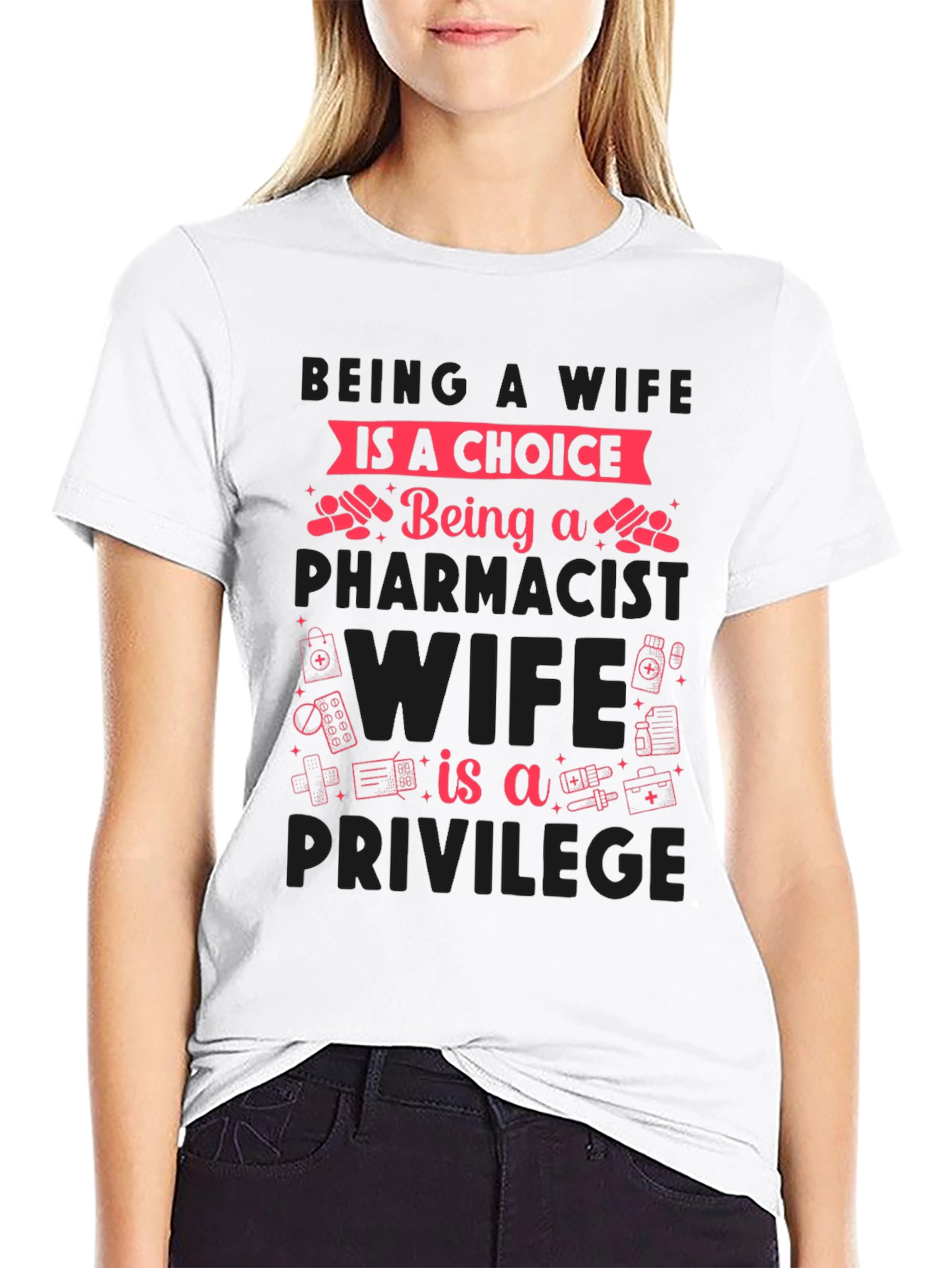 Black Pharmacist Wife T-Shirt - Choice & Privilege view 9
