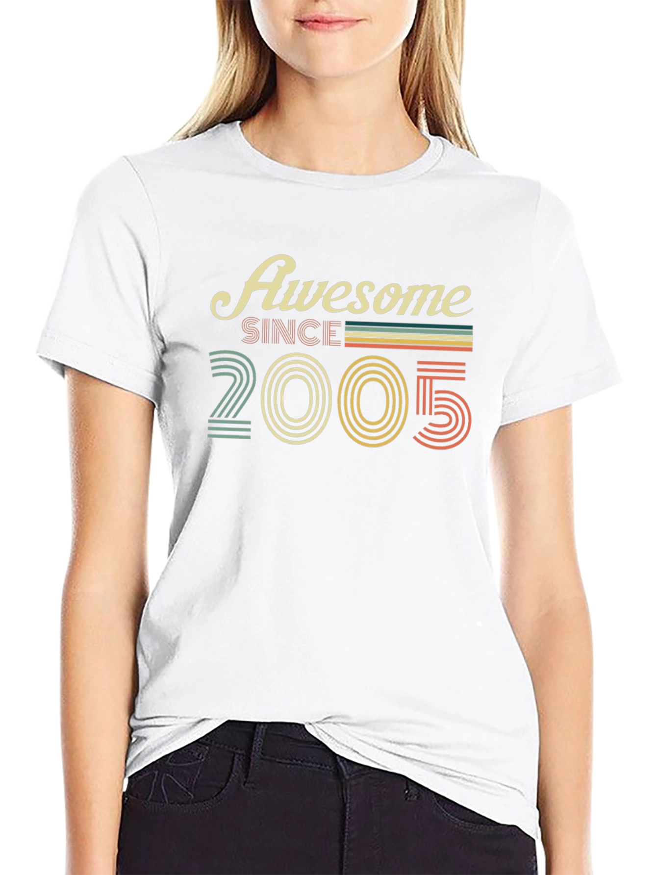 Black Awesome Since 2005 Black T-Shirt view 9