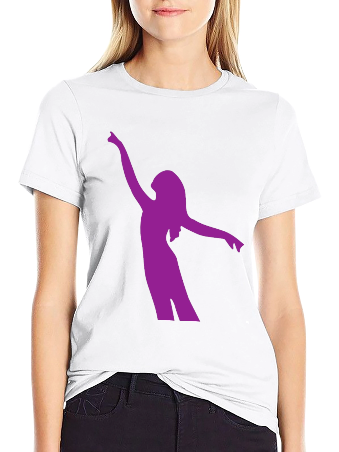 Black Silhouette Dancer Graphic Tee - Black view 9