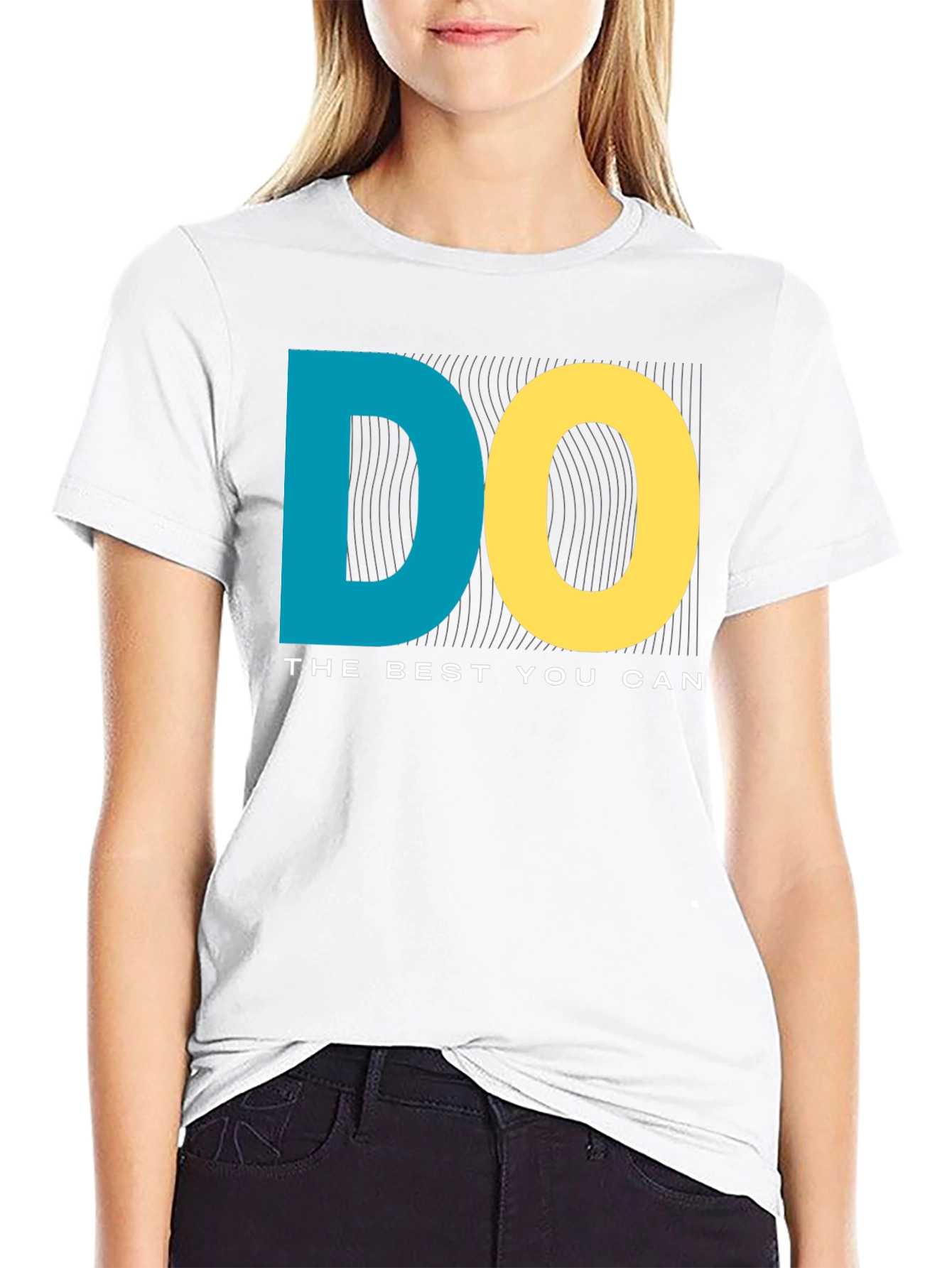Black Motivational T-Shirt - Do Your Best Graphic Tee view 9