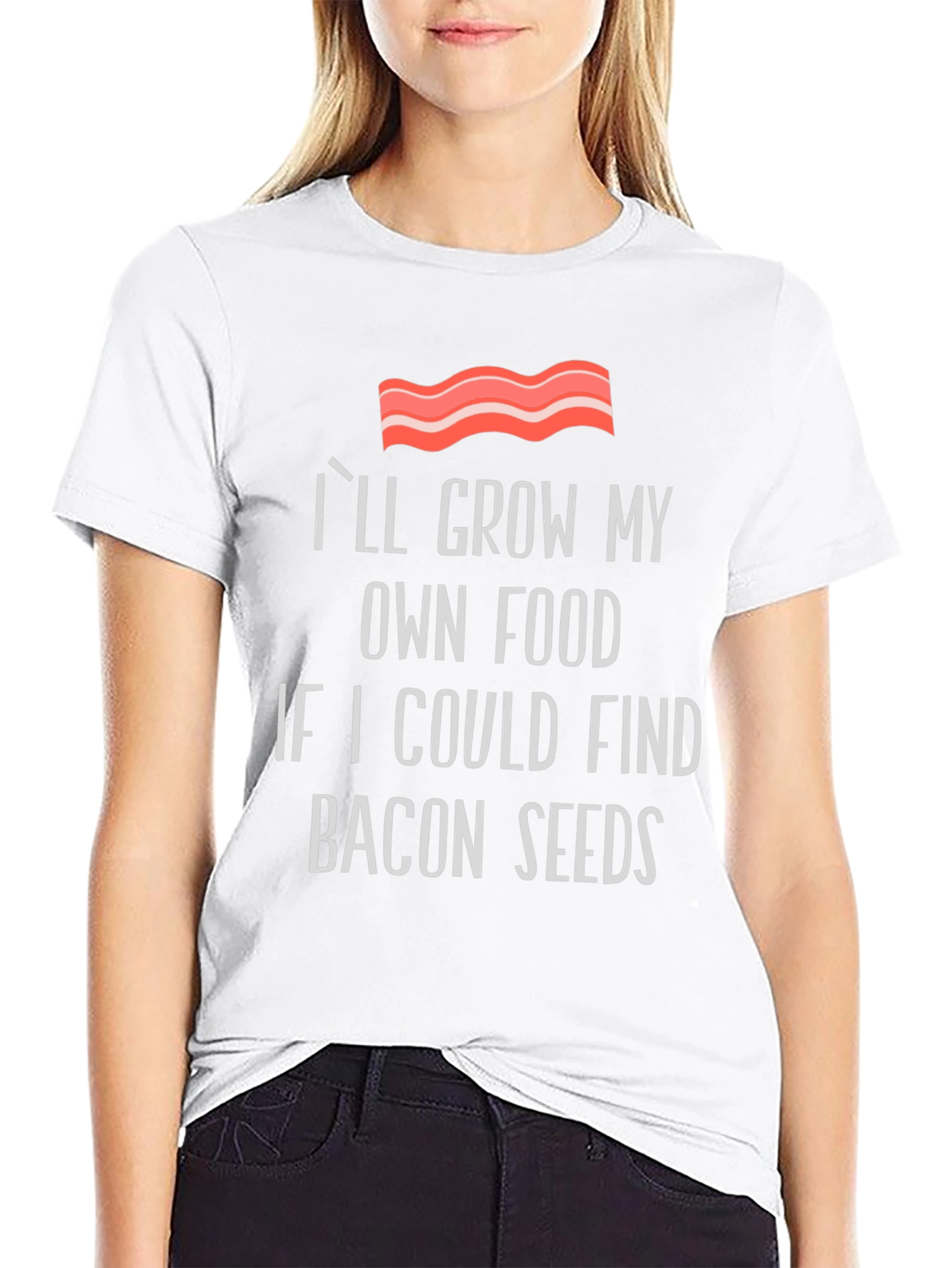 Black Bacon Seeds Graphic Tee - Funny Foodie Shirt view 9