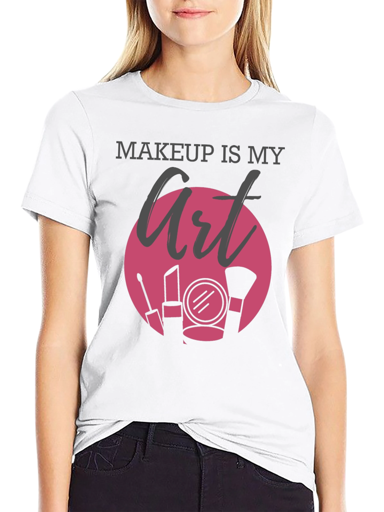 Black Makeup Is My Art Graphic T-Shirt view 9
