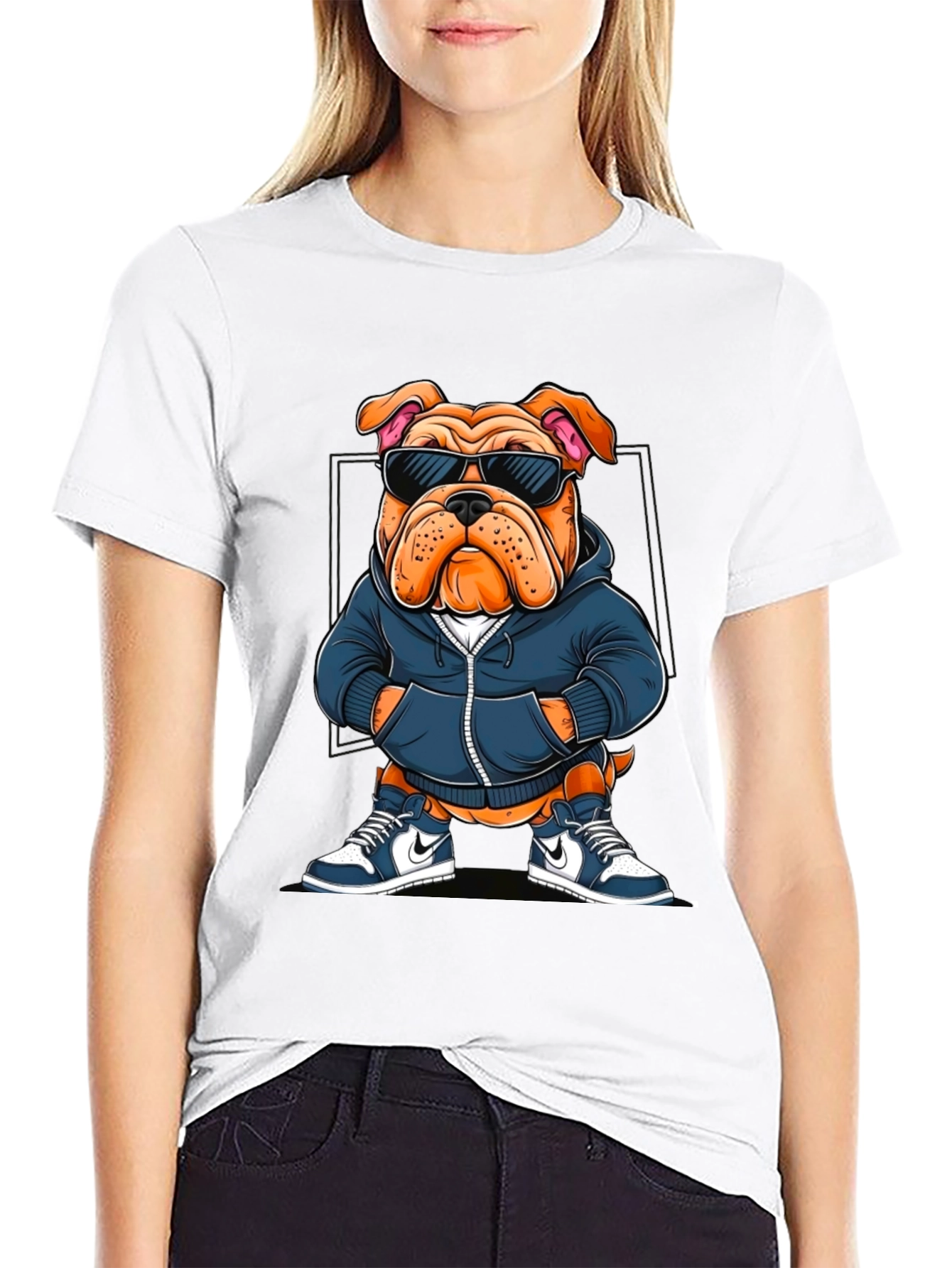 Cool Bulldog Graphic Tee - Trendy Canine Style - 9