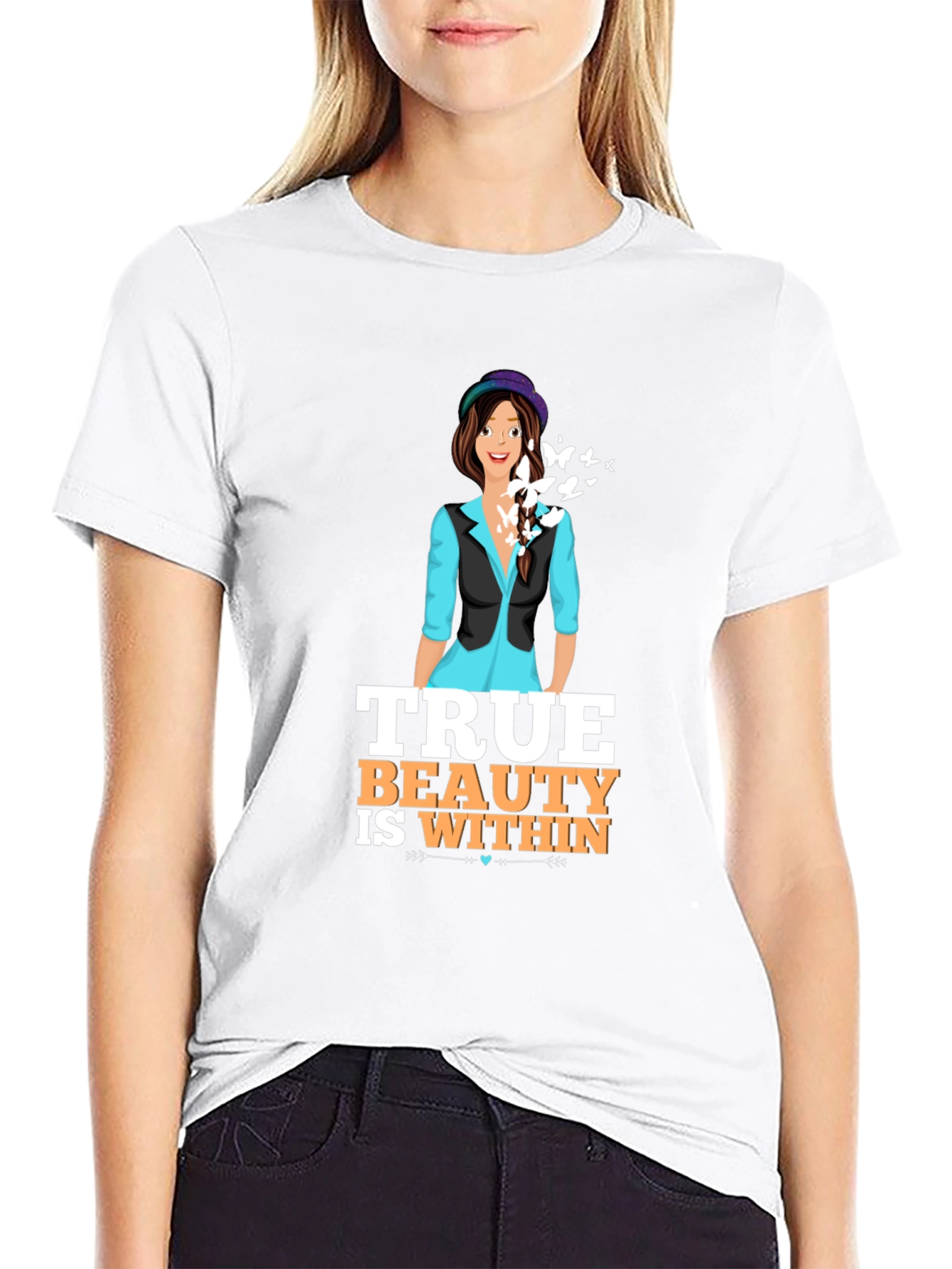 Black True Beauty Within Graphic T-Shirt view 9