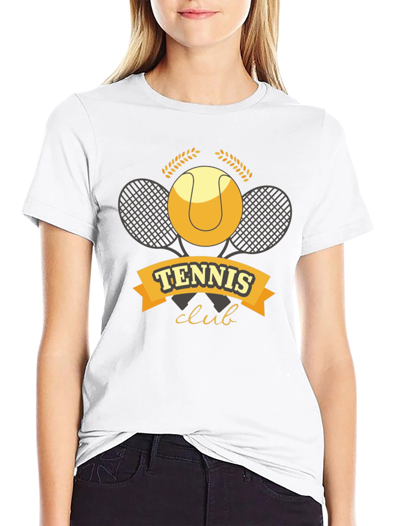Black Tennis Club Graphic T-Shirt - Classic Sports Tee view 9