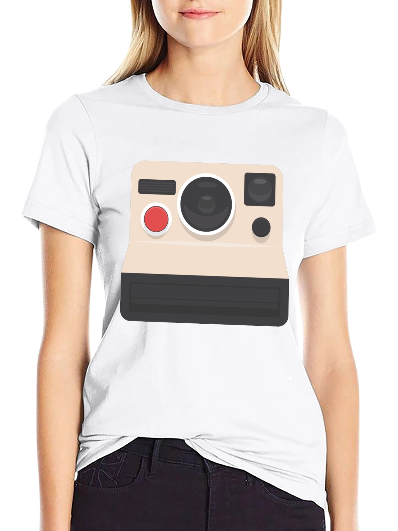 Black Vintage Camera Graphic Tee - Classic Style view 9