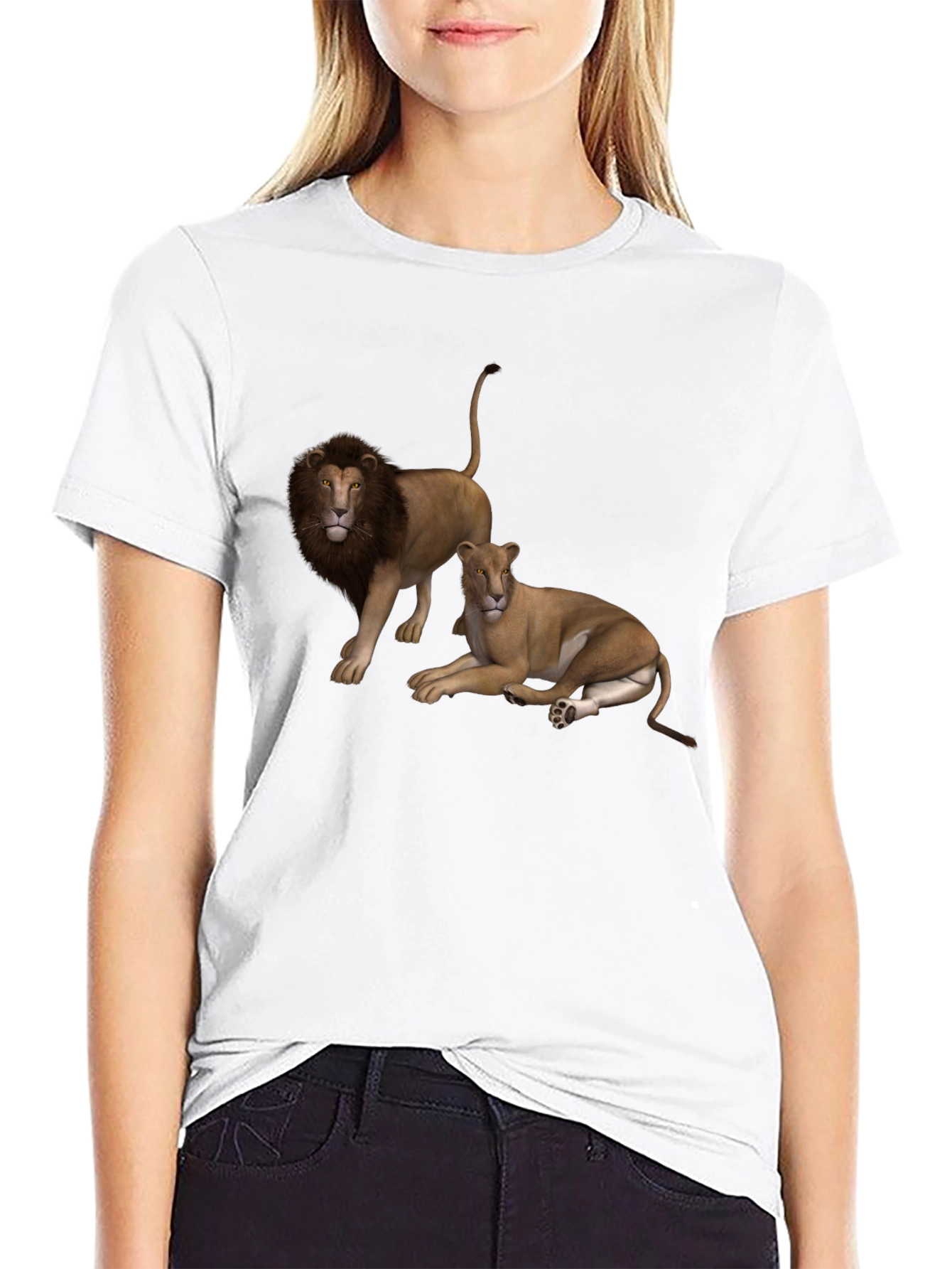 Black Lion Pride Graphic Tee - Black Cotton T-Shirt view 9