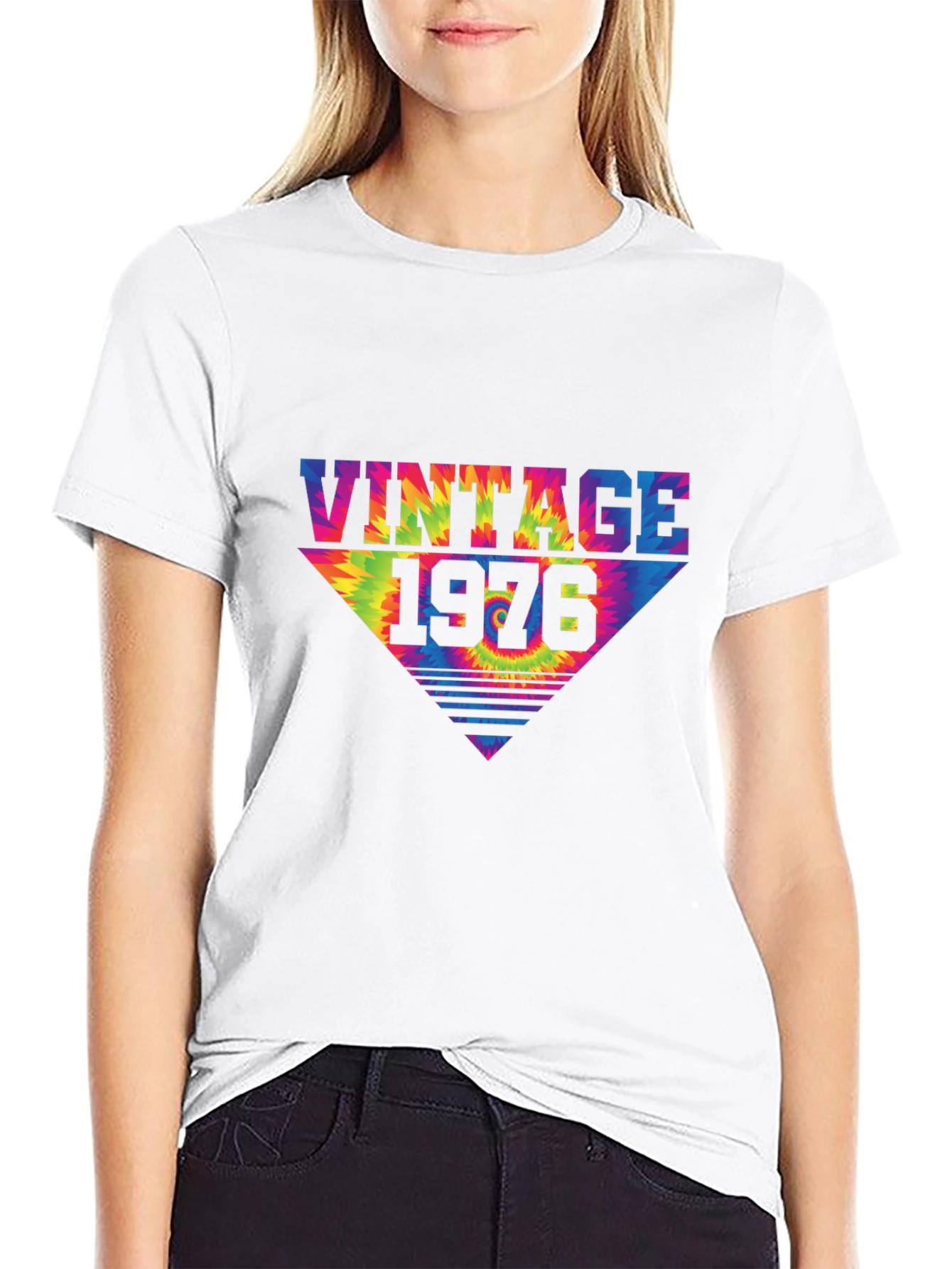 Black Vintage 1976 Graphic Tee - Retro Style view 9