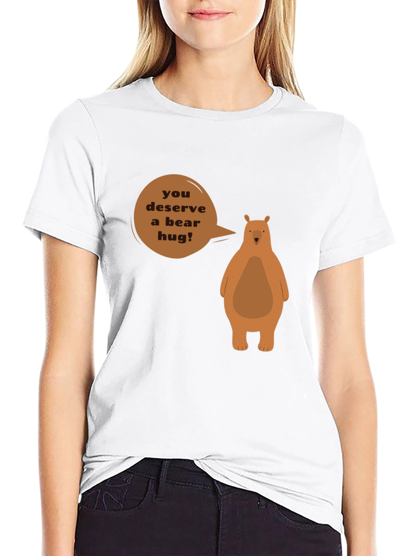 Black Bear Hug Graphic T-Shirt - You Deserve a Bear Hug! view 9