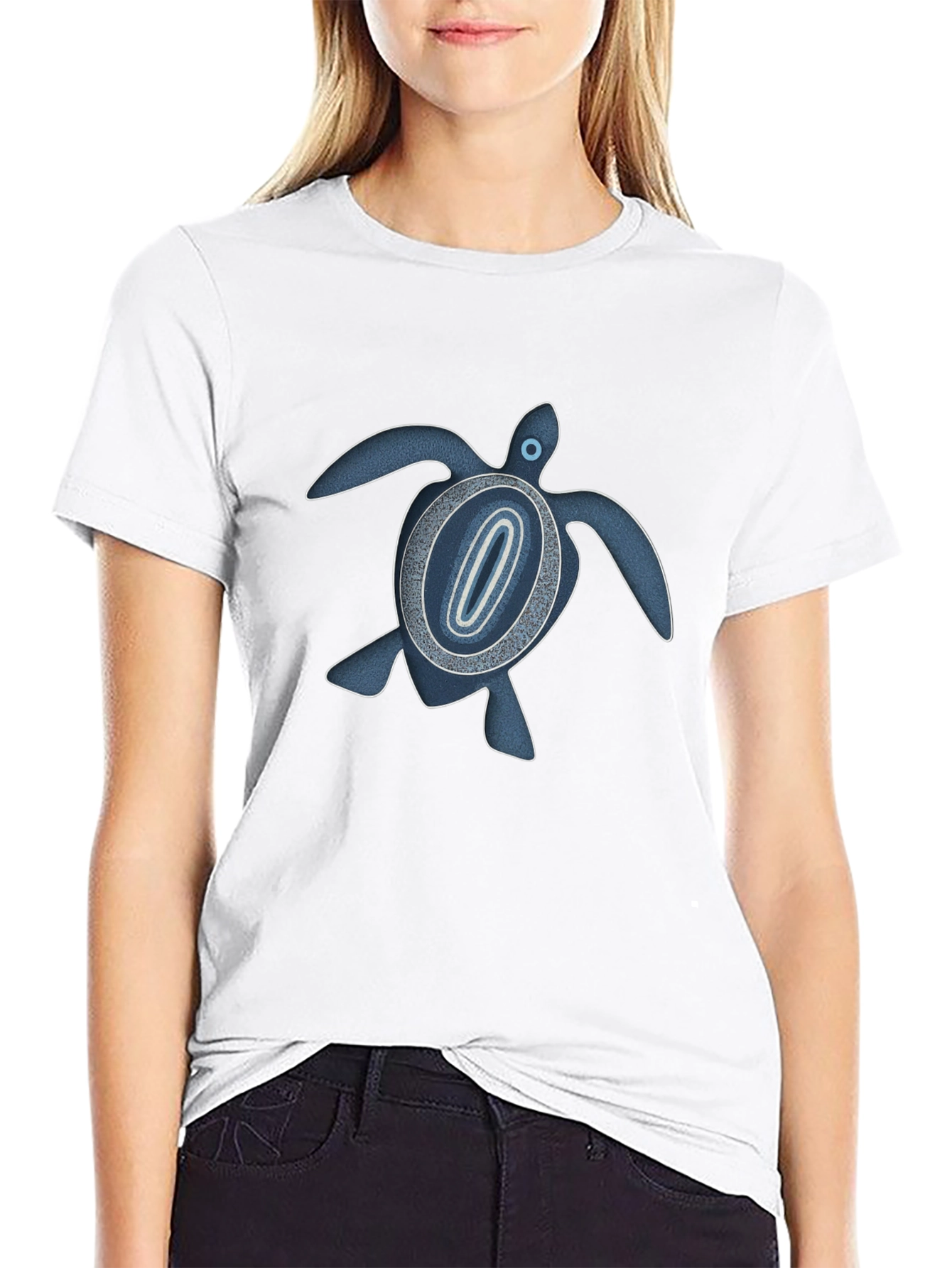 Black Turtle Graphic Print T-Shirt - Black view 9