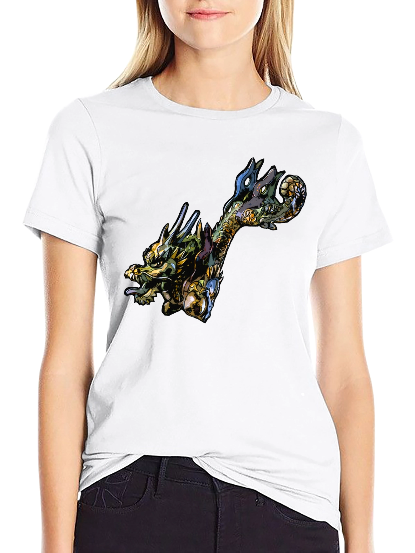 Black Dragon Graphic Black Tee - Unique Style view 9