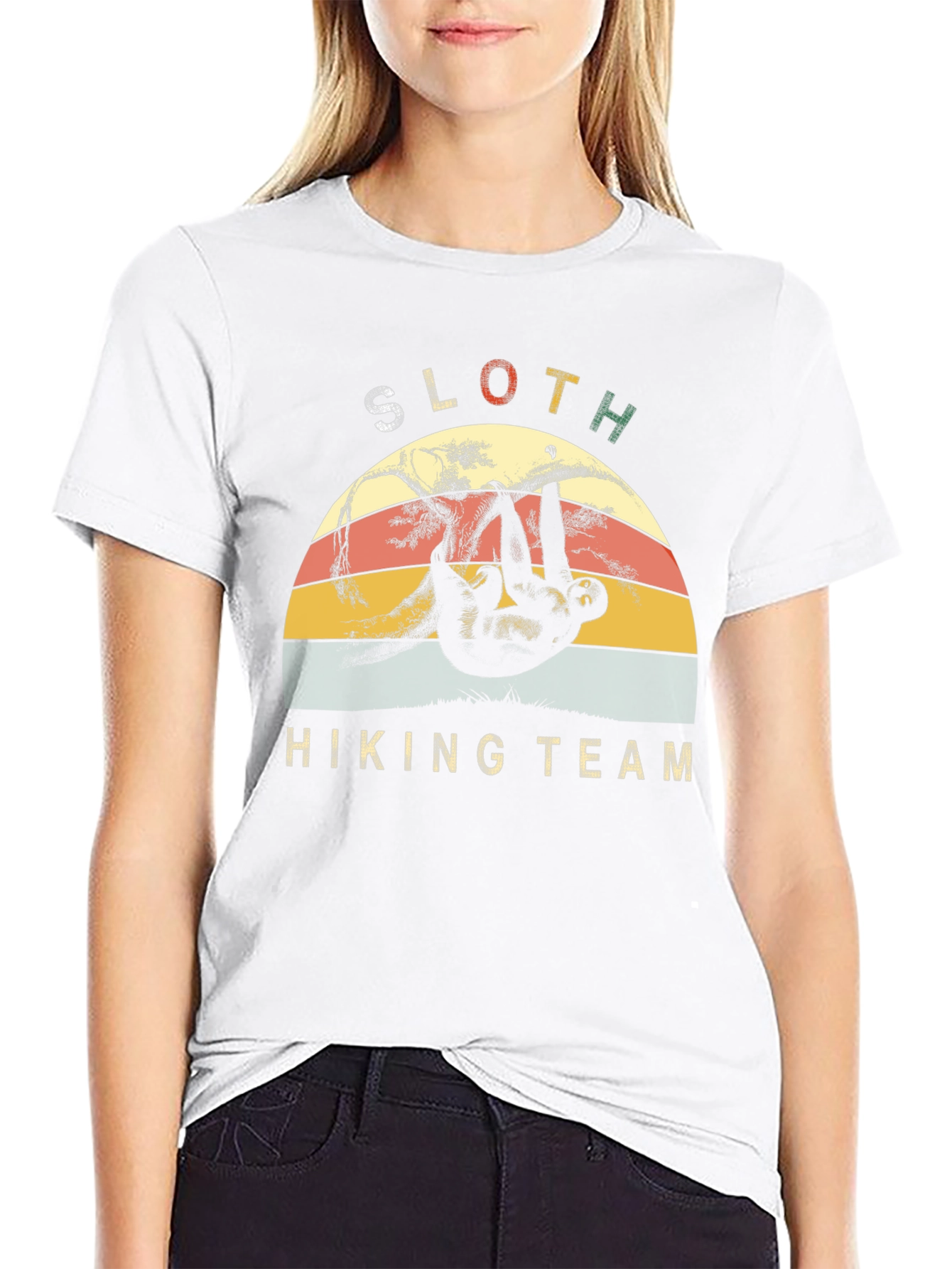 Black Sloth Hiking Team T-Shirt Funny Nature Lover Tee view 9
