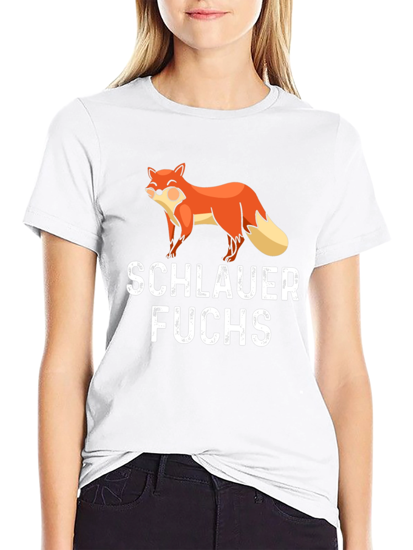 Black Smarter Fox Funny T-Shirt, Novelty Tee view 9