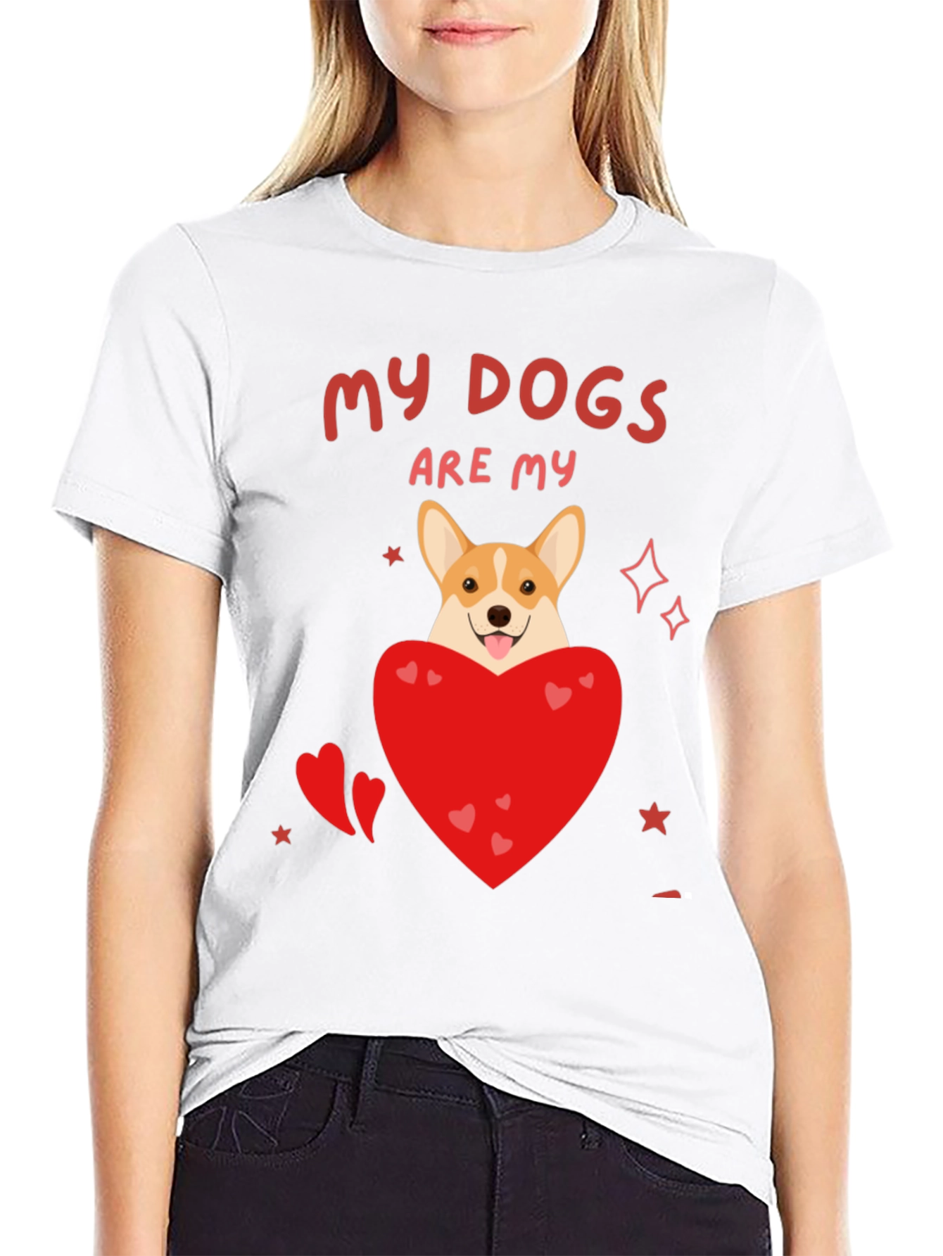 Black My Dogs Are My Valentines T-Shirt view 9