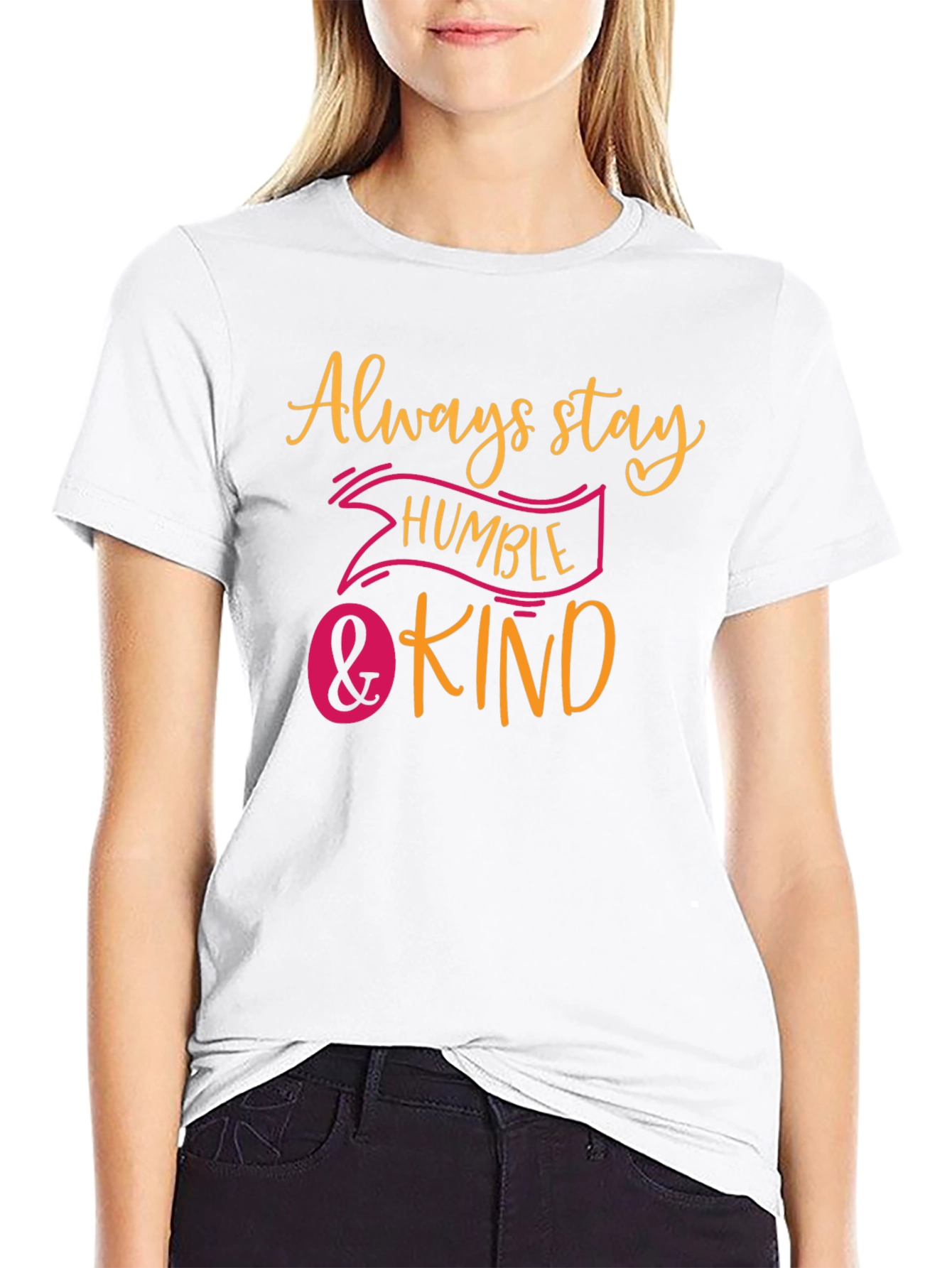 Black Always Stay Humble & Kind Graphic Tee view 9