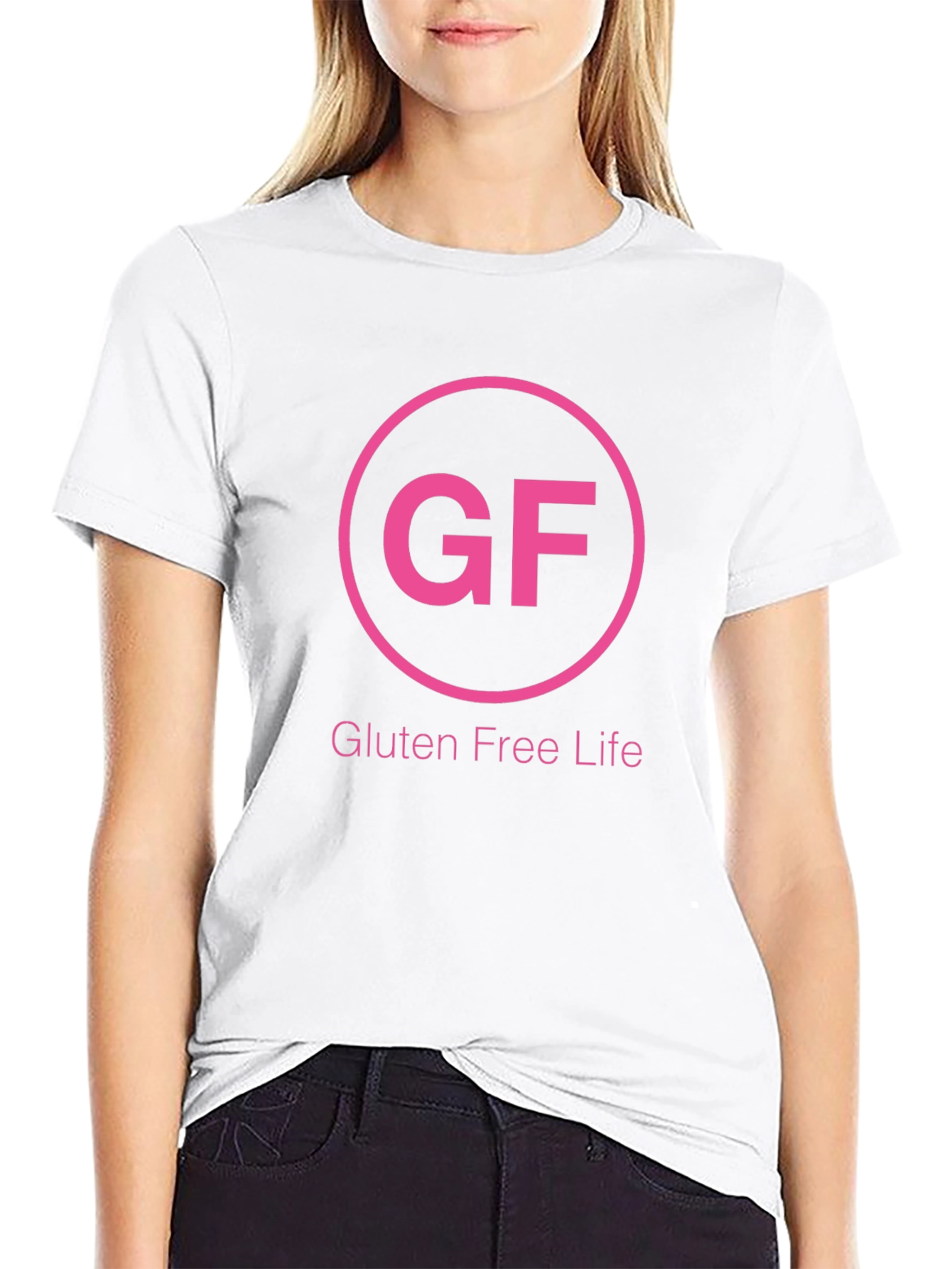 Black Gluten Free Life Graphic Tee - Black Cotton T-Shirt view 9